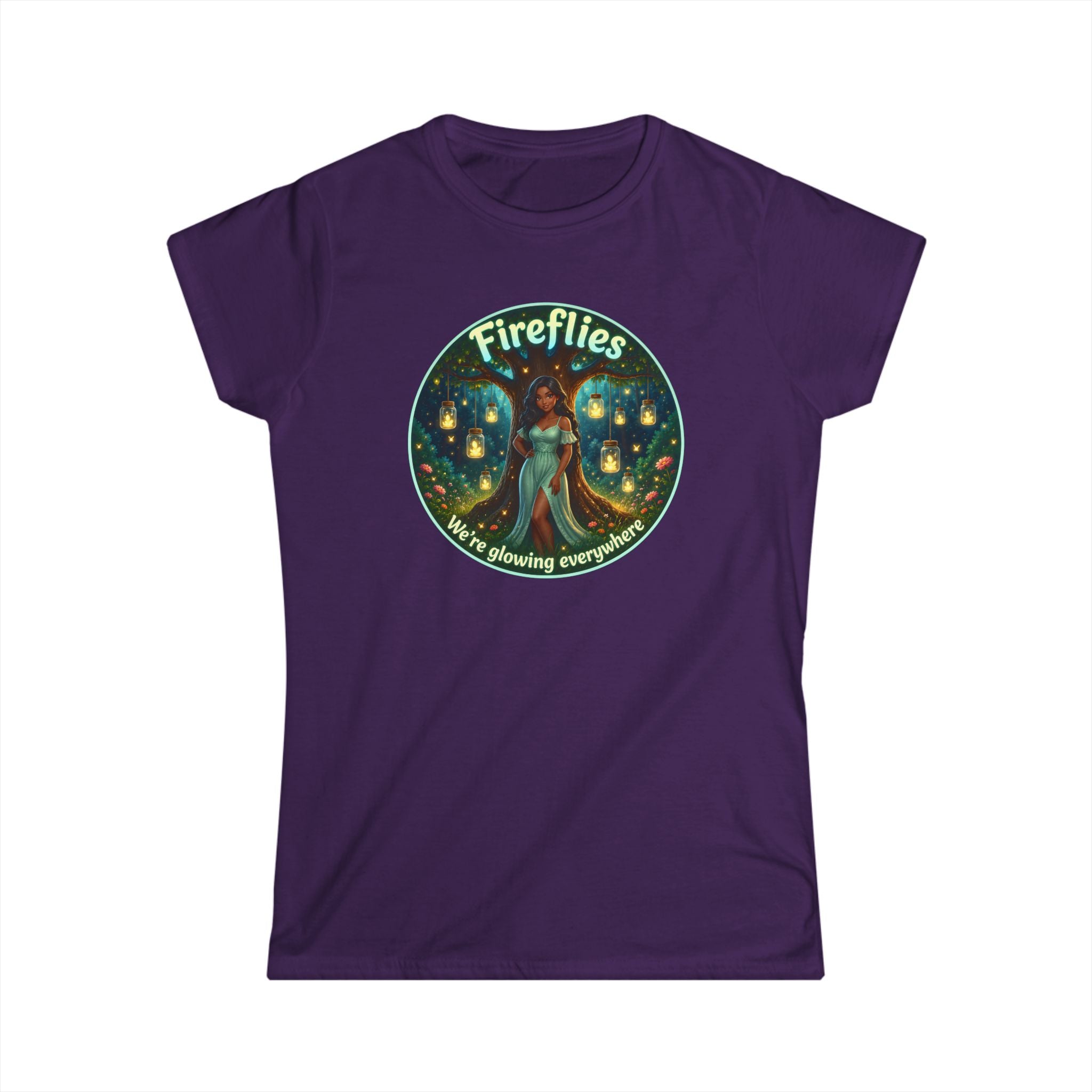 Fireflies Graphic Tee — "Fireflies" Nature Glow Women's T-Shirt