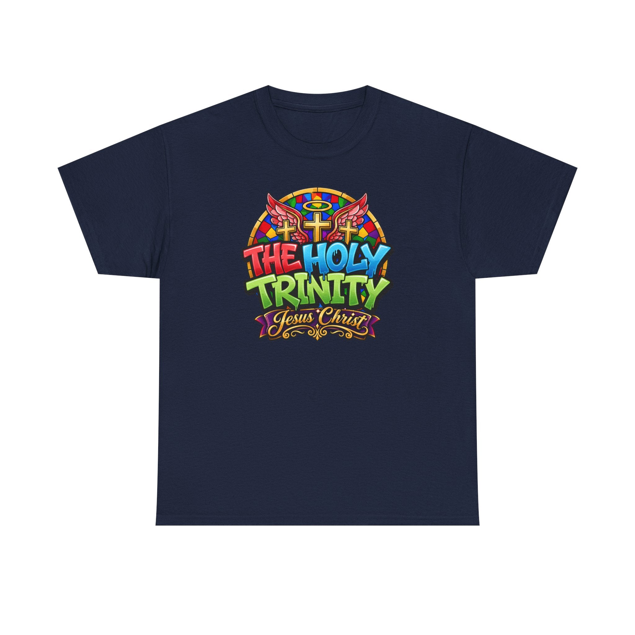 Holy Trinity Graphic Tee — 'The Holy Trinity Jesus Christ' Colorful Faith T-Shirt