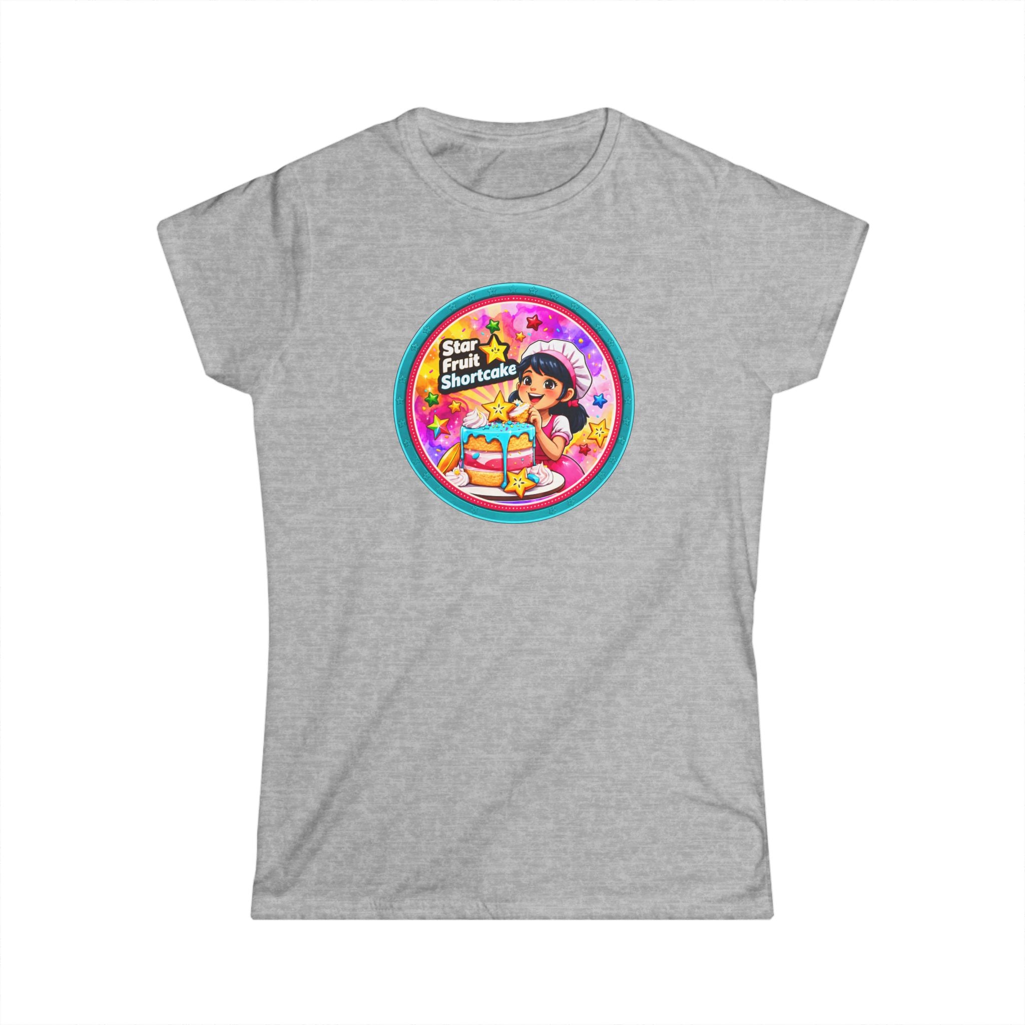 Women’s Tee — "Star Fruit Shortcake" Cute Retro Dessert Graphic