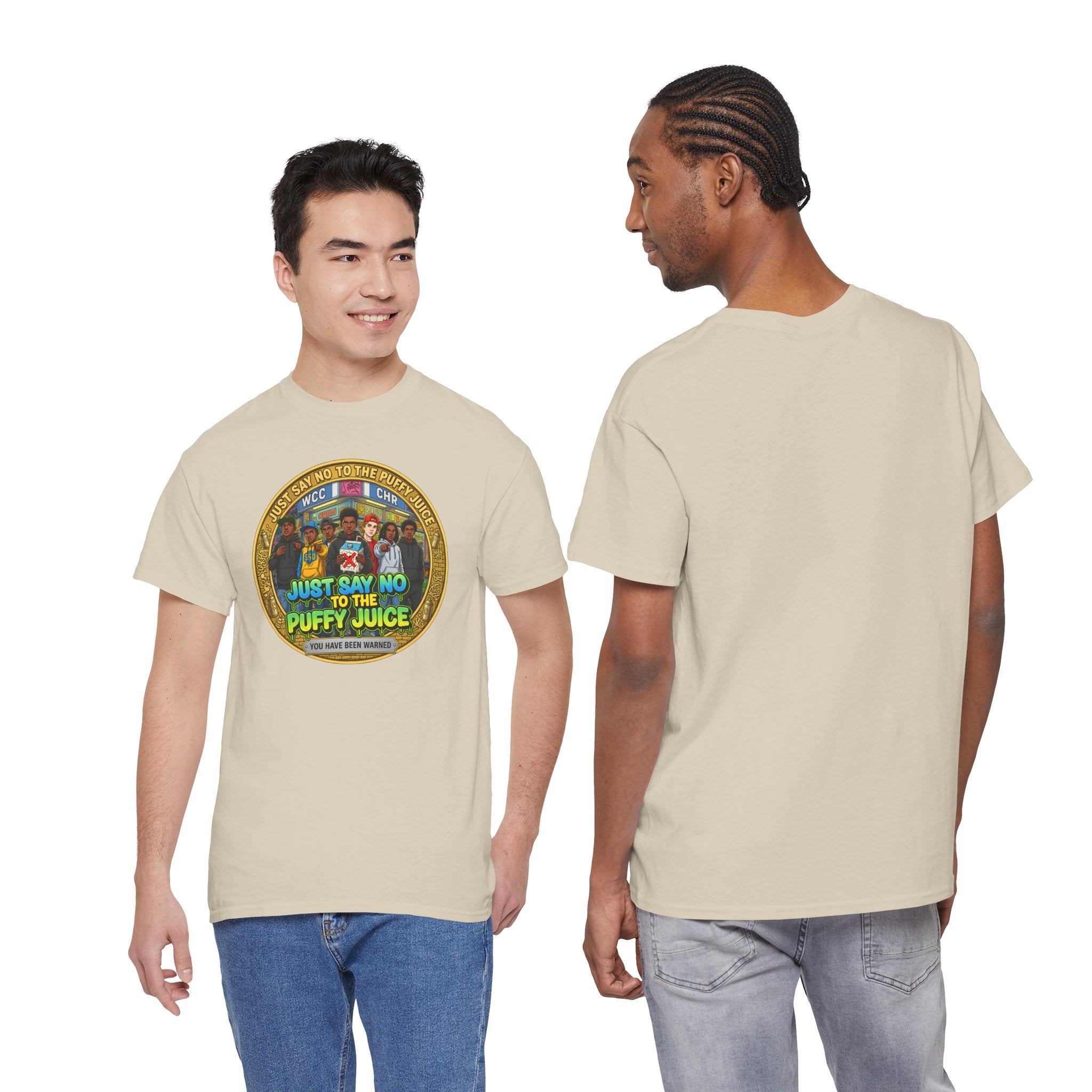 T-Shirt — "Just Say No to the Puffy Juice" Retro Anti-Vape Graphic Tee