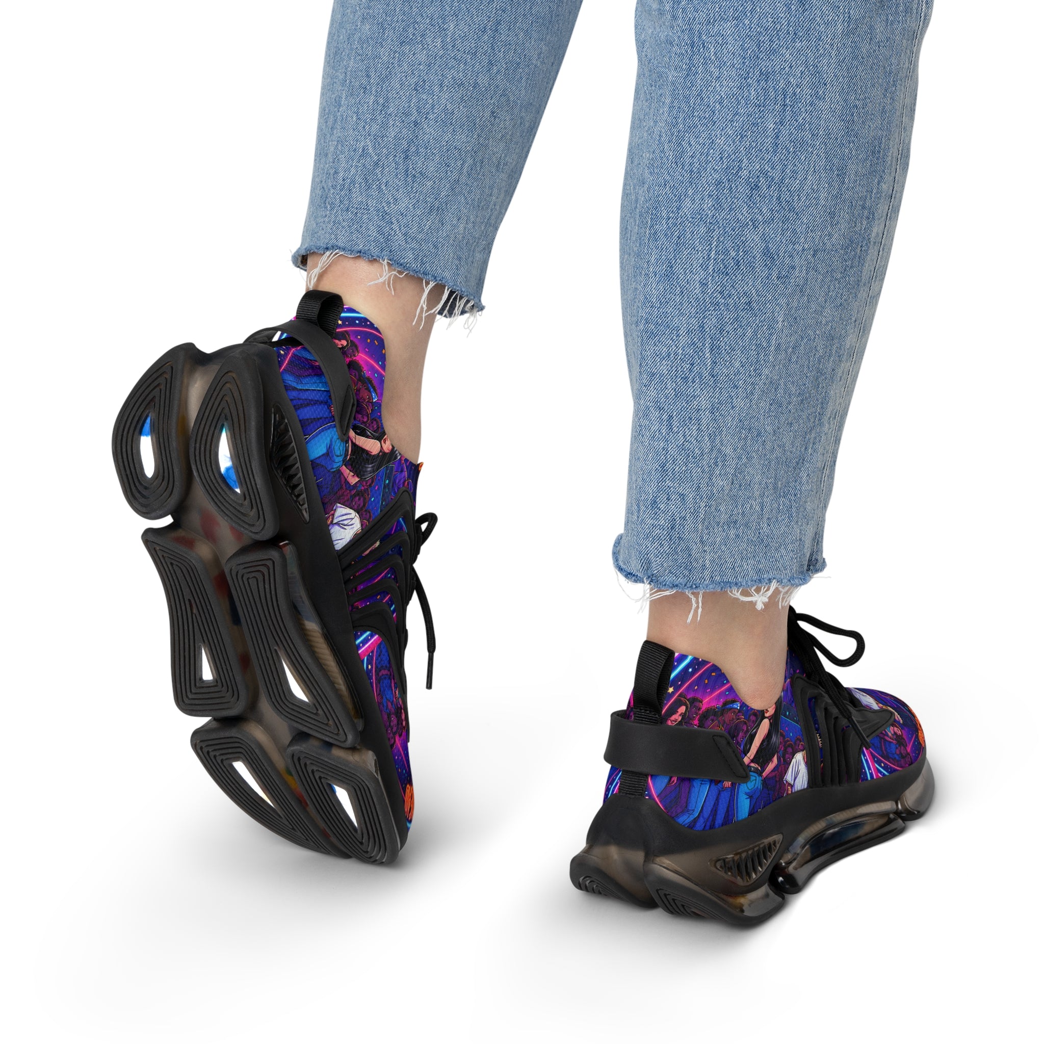 Women's Mesh Sneakers — Neon Retro Graphic "Better Off Dead" Street Style