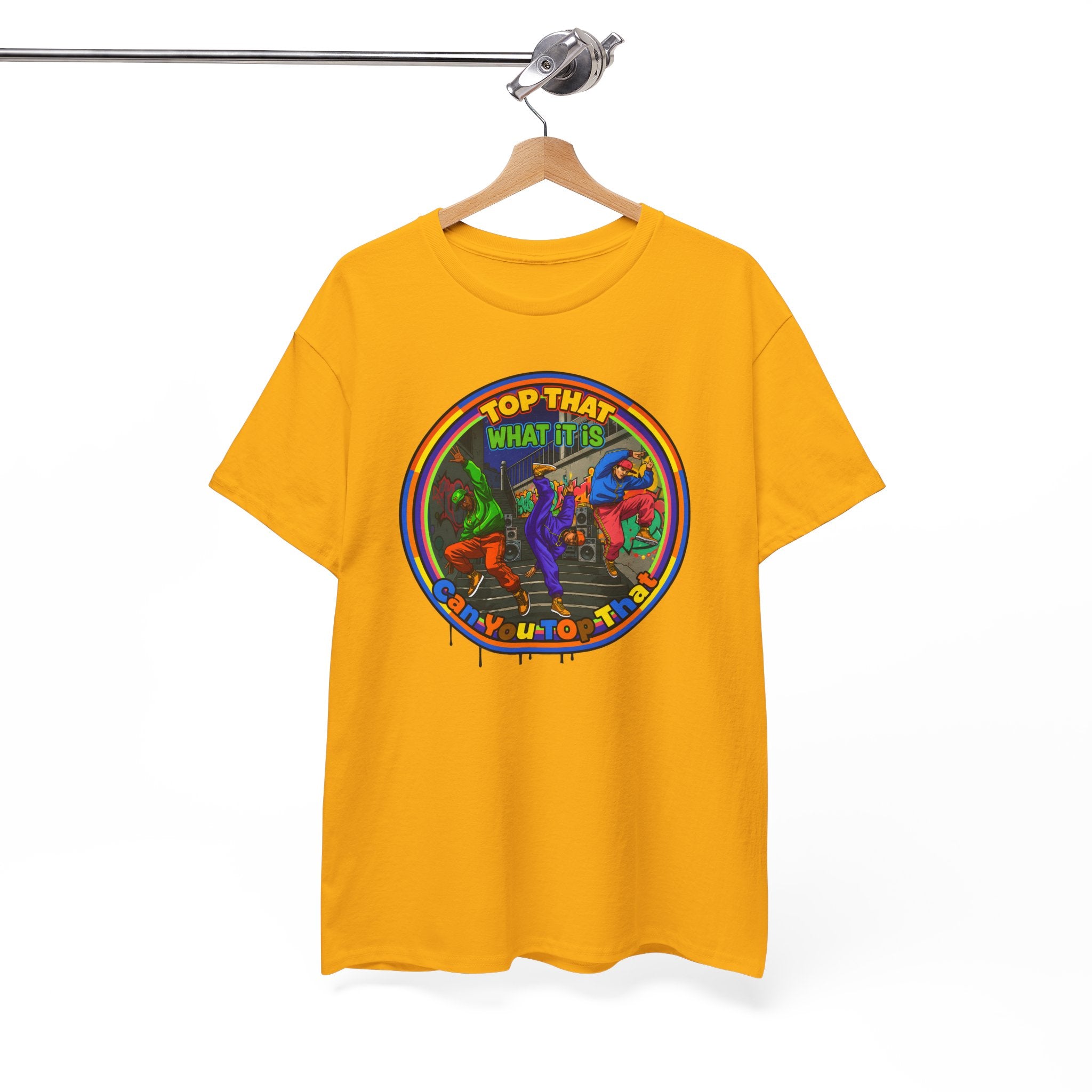 Retro  Tee — "Top That What It Is" Graphic Cotton Shirt