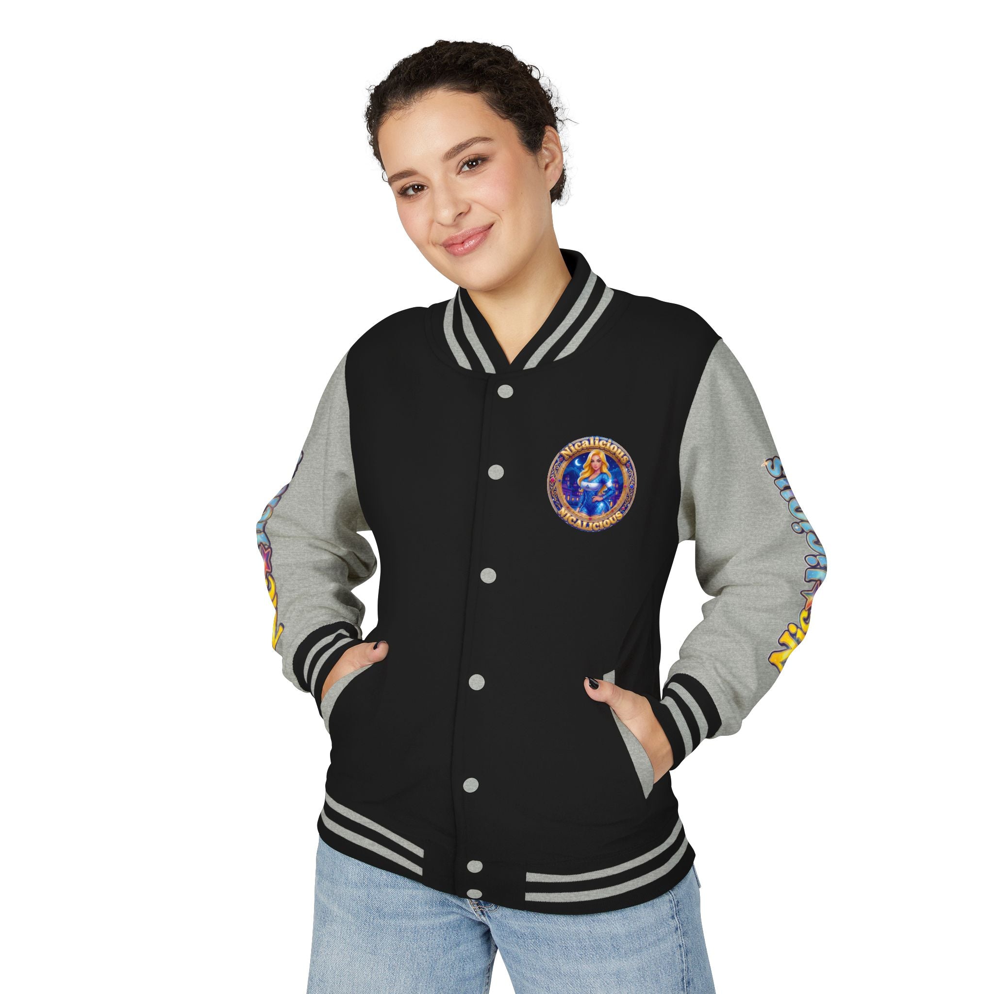 Letterman Jacket — "Nicalicious" Retro Crest Varsity Jacket