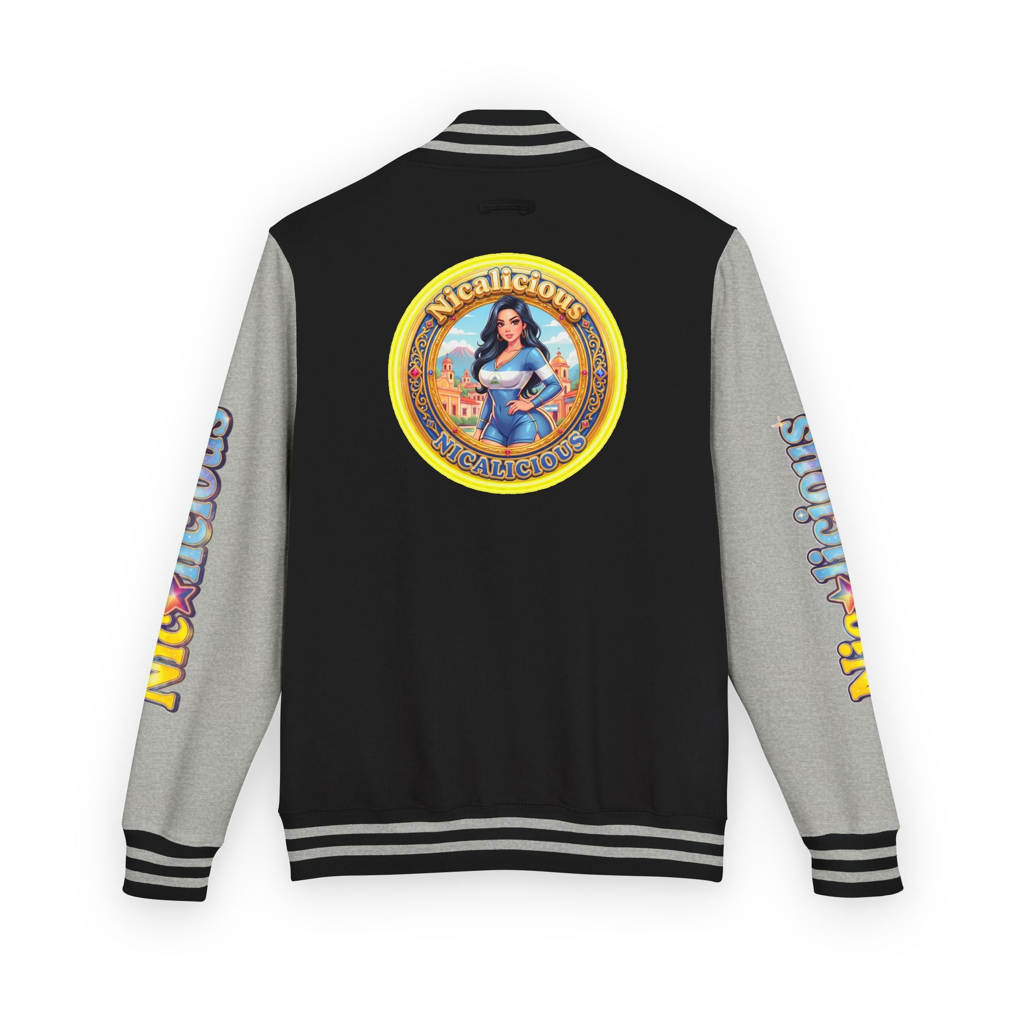 Letterman Jacket — 'Nicalicious' Retro Badge Varsity Jacket