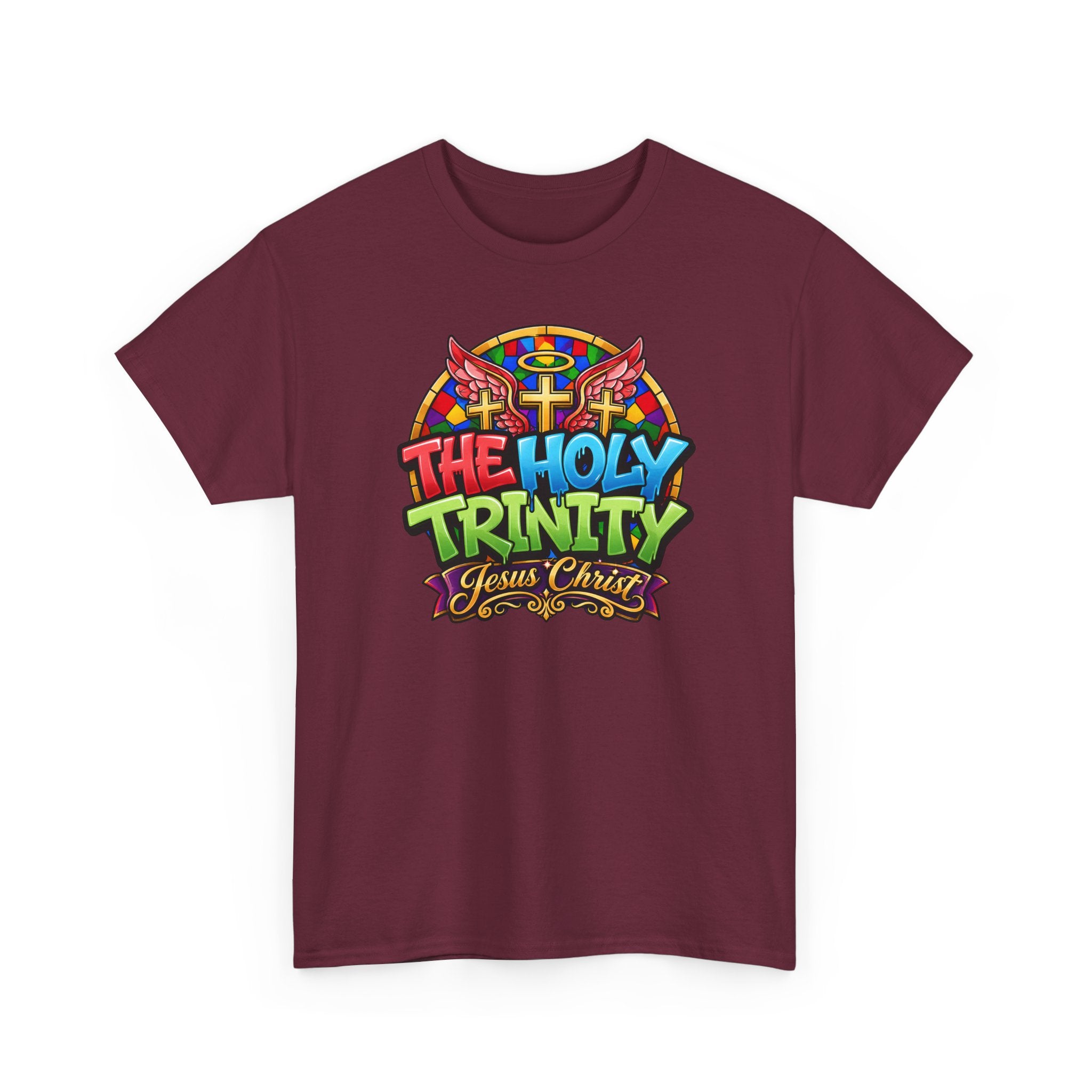 Holy Trinity Graphic Tee — 'The Holy Trinity Jesus Christ' Colorful Faith T-Shirt