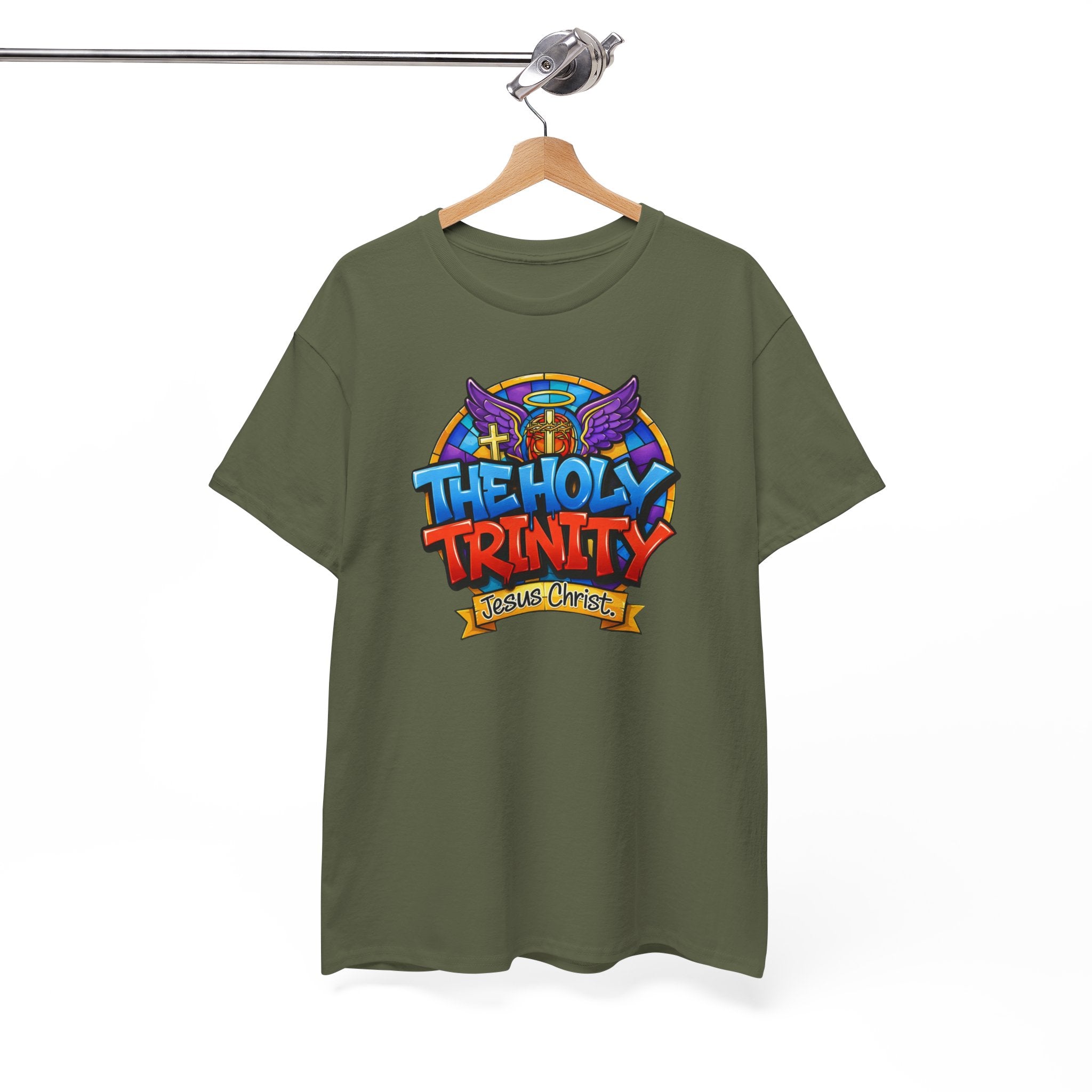 Christian T-Shirt — "The Holy Trinity: Jesus Christ" Colorful Faith Tee