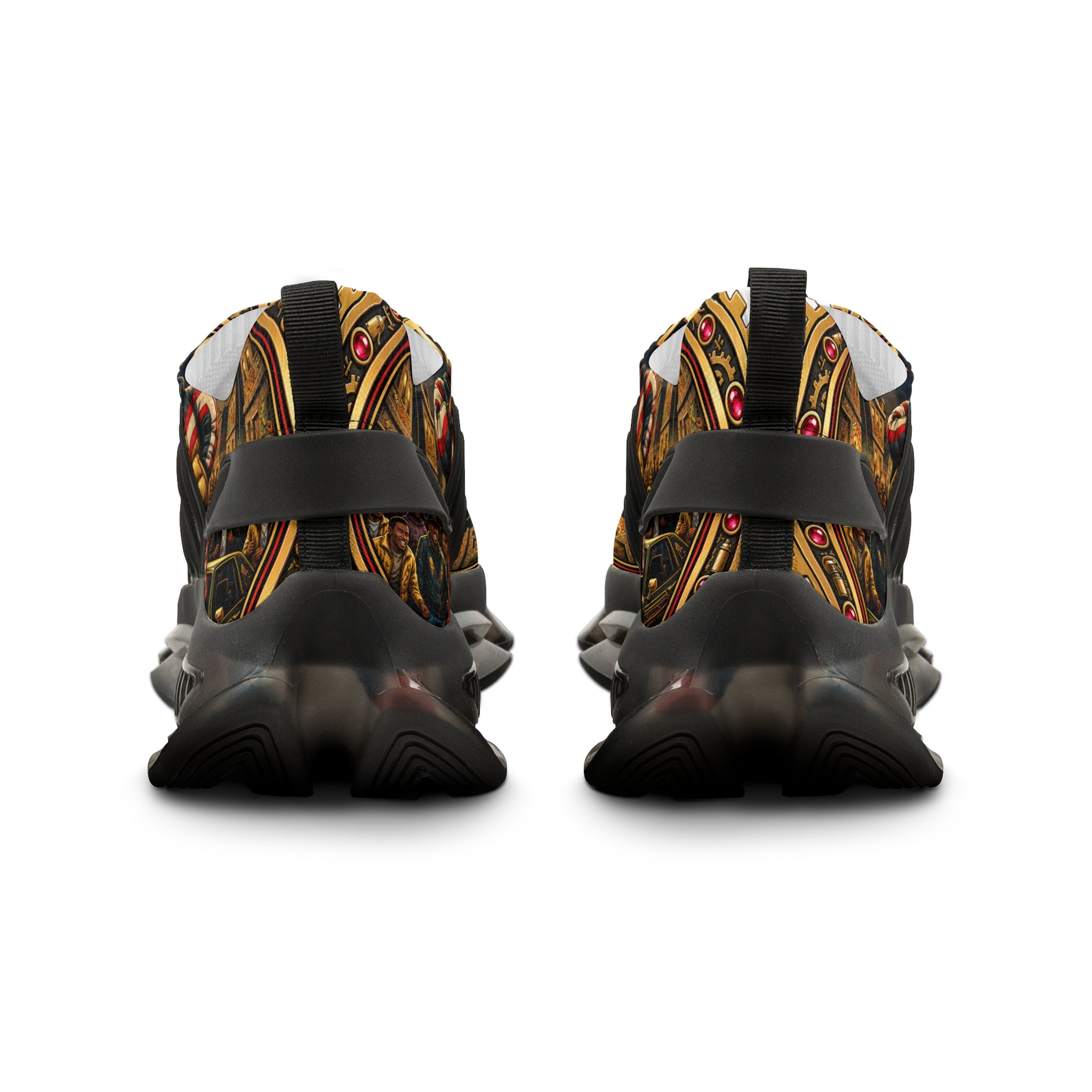 Men's Mesh Sneakers — 'Rock the Crowd' Graphic Athletic Shoes