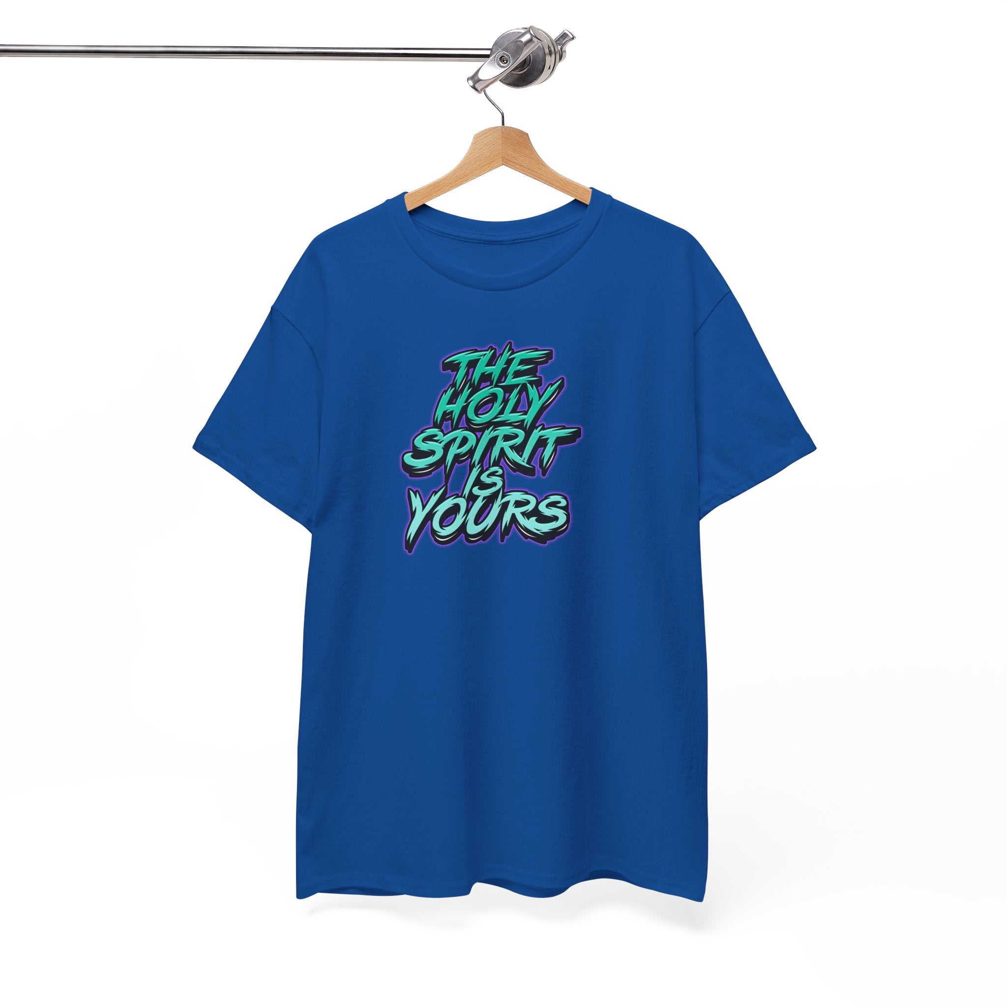 T-Shirt — "The Holy Spirit Yours" Retro Script Faith Tee