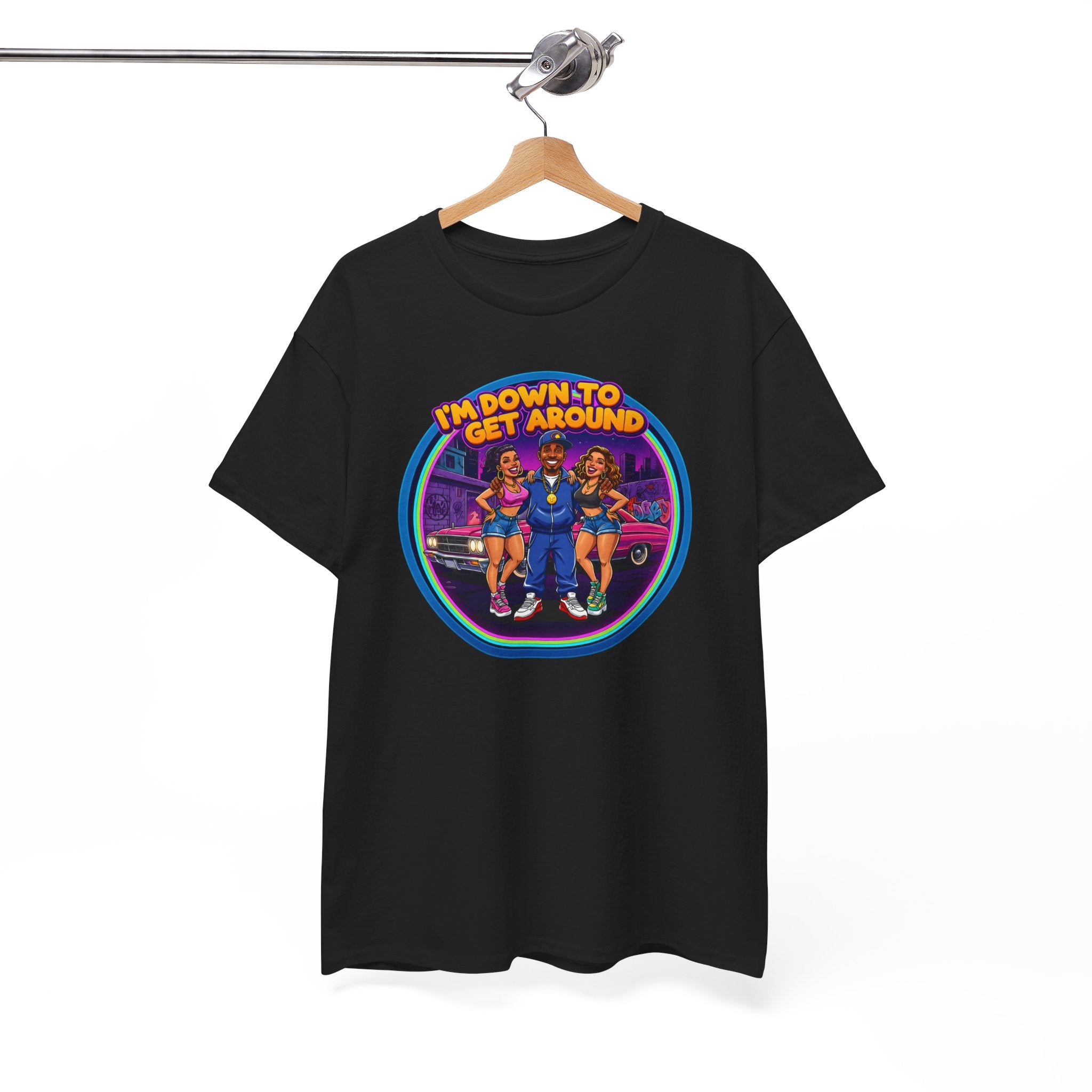 T-Shirt — 'I'm Down to Get Around' Retro Skate Crew Graphic Tee