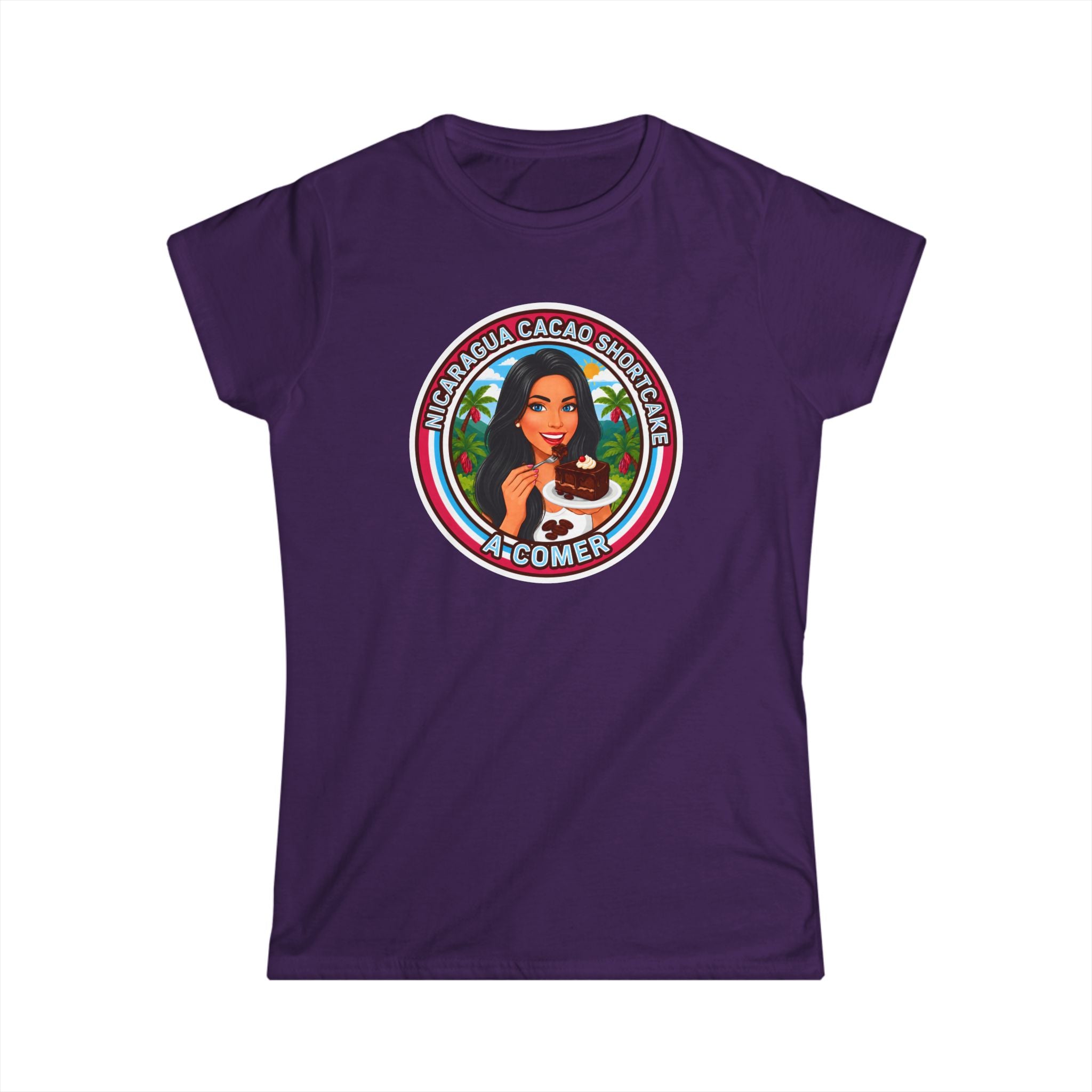 "Nicaragua Cacao Shortcake" Chocolate Lover Women's Tee — 'Nicaragua Cacao' Graphic Shirt