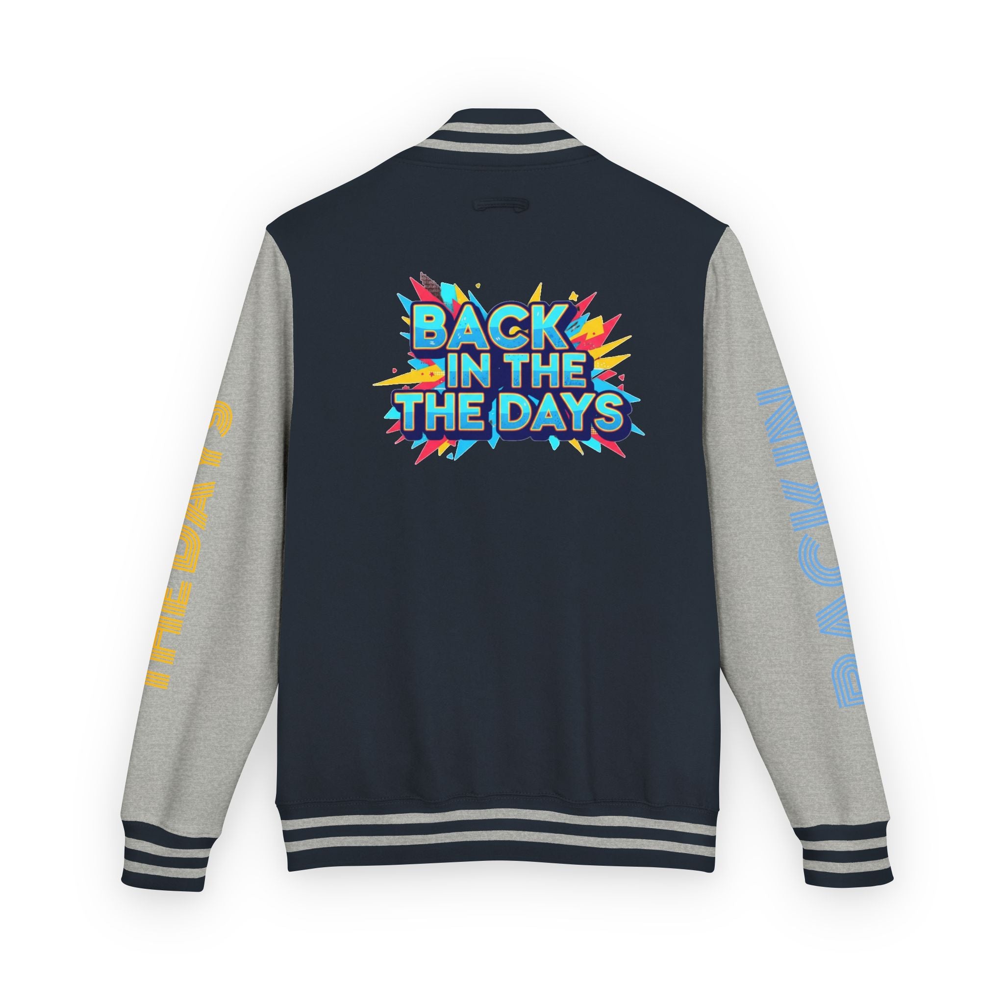 Letterman Jacket — "Back in the Days" Retro Graphic Bomber