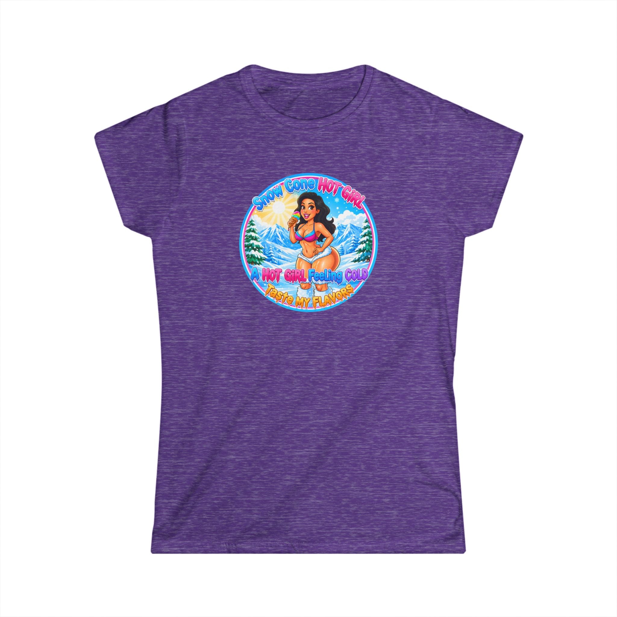 Vintage Pinup Beach Tee — "Snow Cone Hot Girl" T-Shirt
