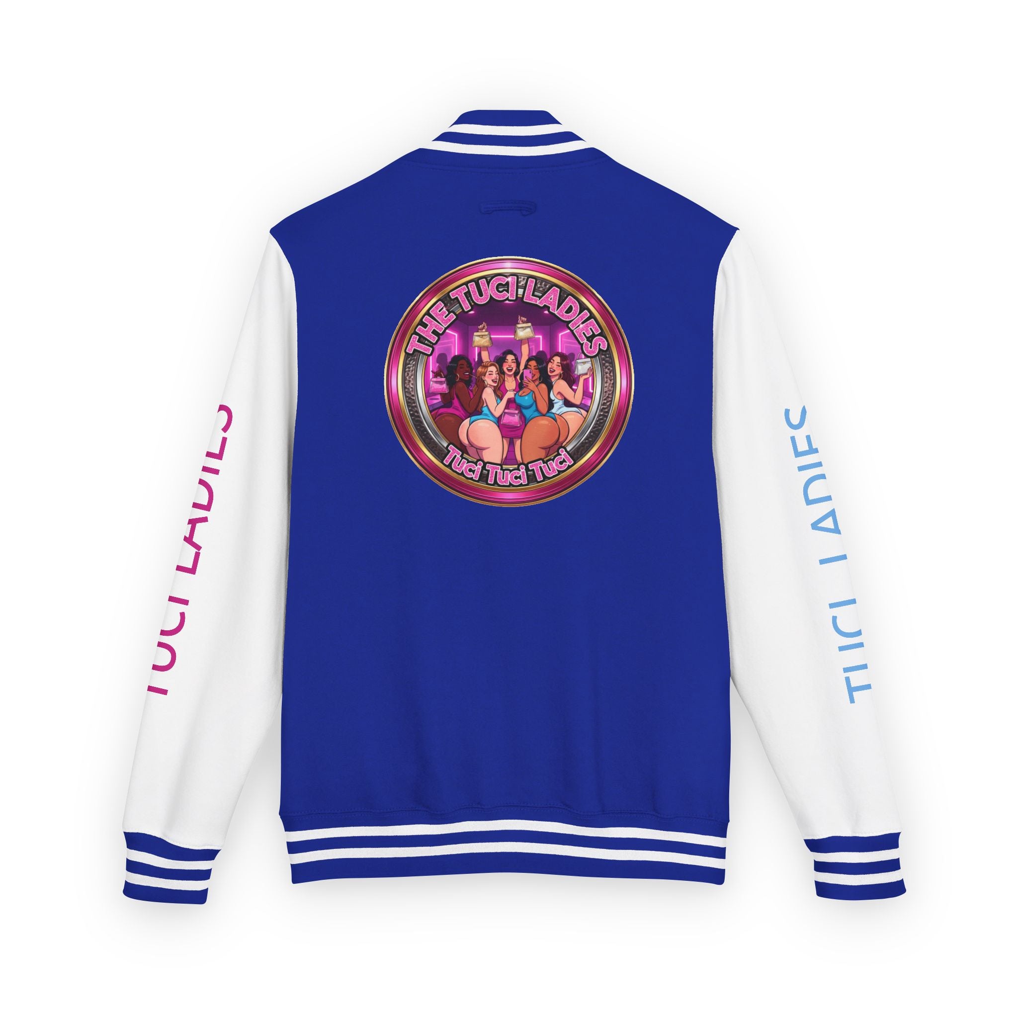 Letterman Jacket — The Tuci Tuci Tuci Ladies Graphic Varsity Jacket
