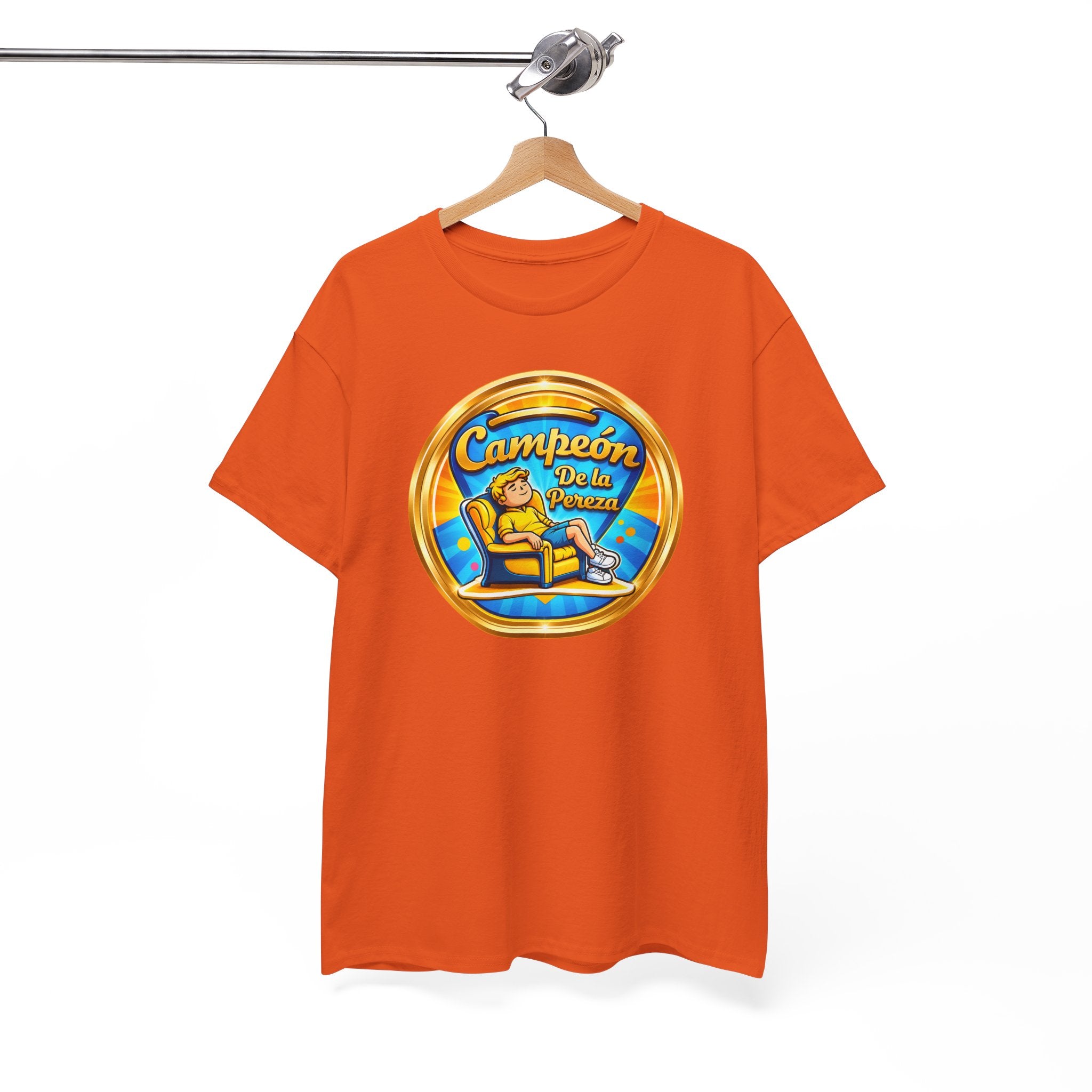 "Campeón De La Pereza" Tee — Gold Badge Adventure T‑Shirt