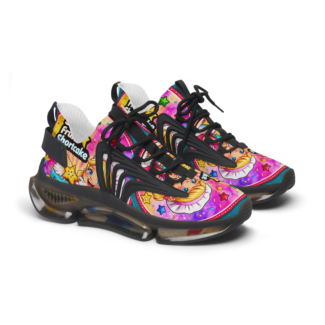 Mesh Sneakers — Colorful 'Star Fruit Shortcake' Anime Runner for Women