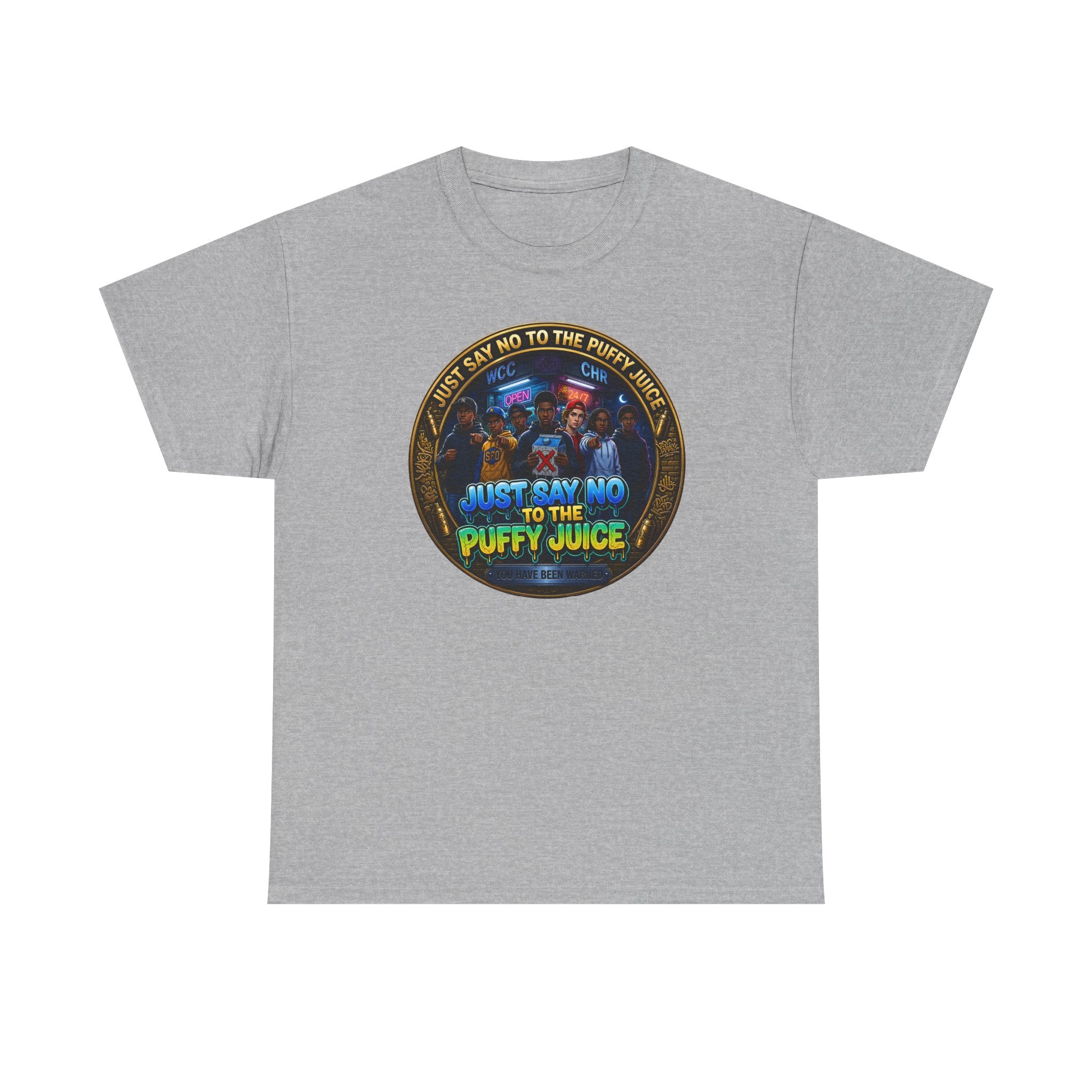 "Just Say No to the Puffy Juice "Tee – Anti-Party Vintage Graphic T-Shirt
