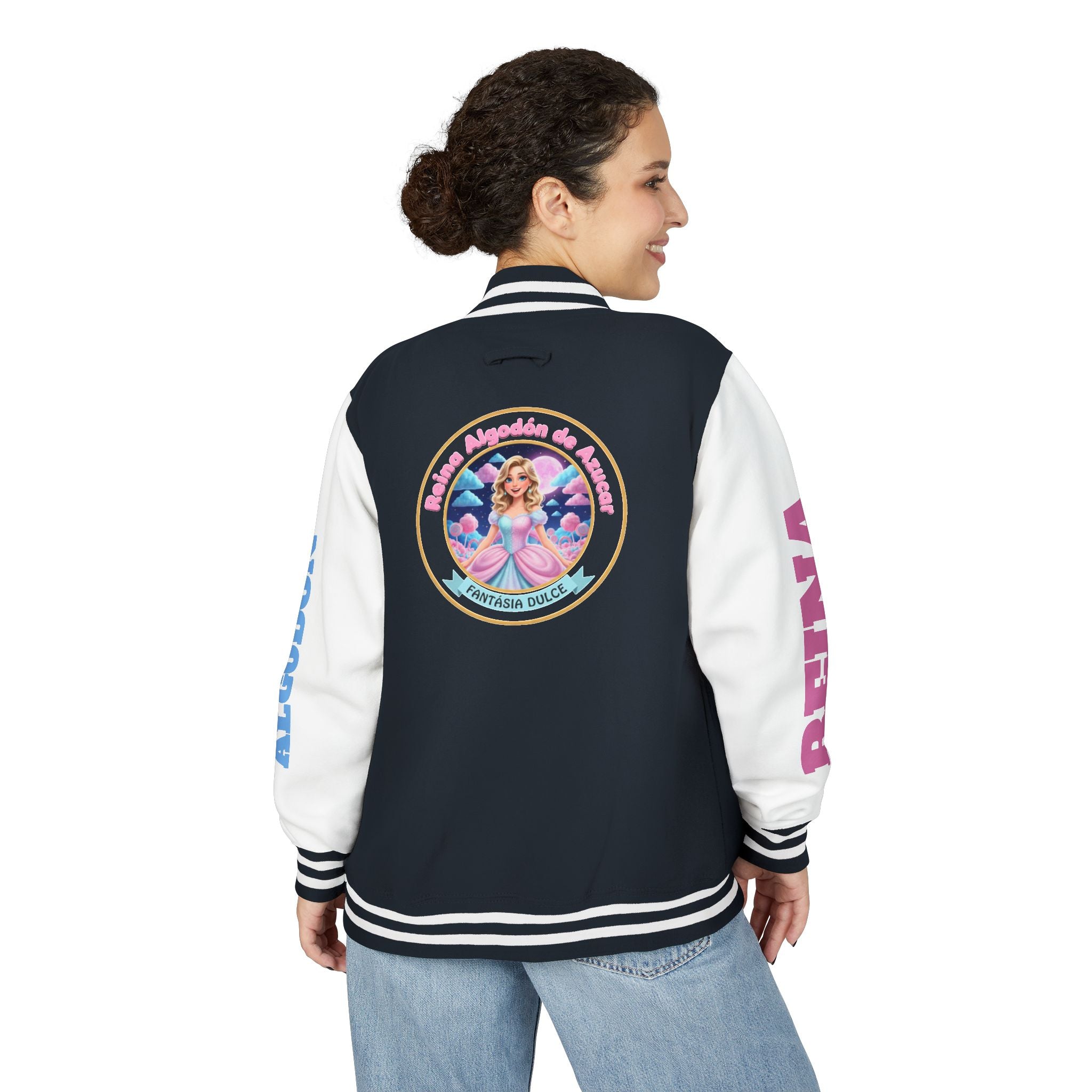 Letterman Jacket — Reina Algodón de Azucar-  Circle Logo