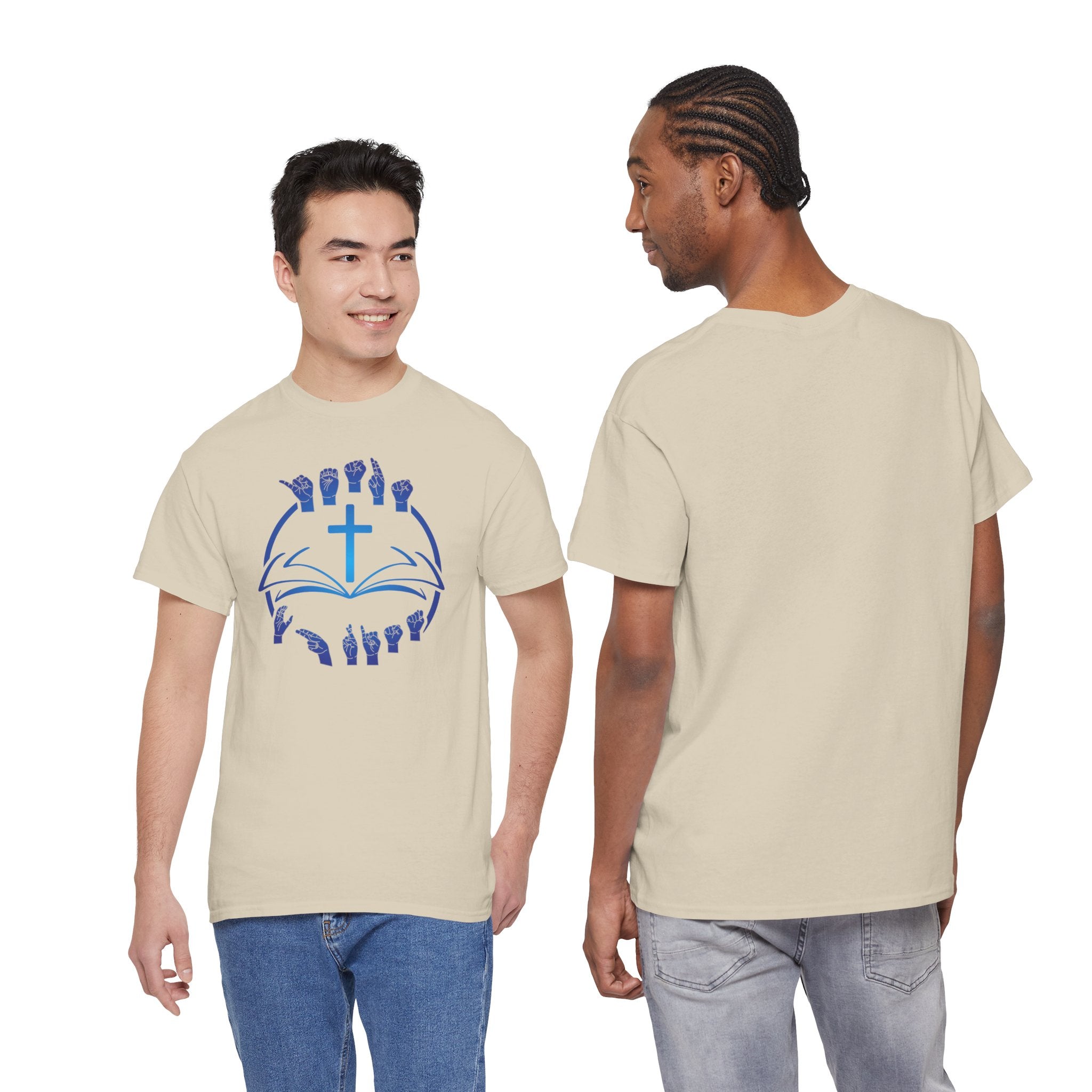 "Christian Bible Cross Sign Language "T-Shirt — Faith Prayer Hands Tee