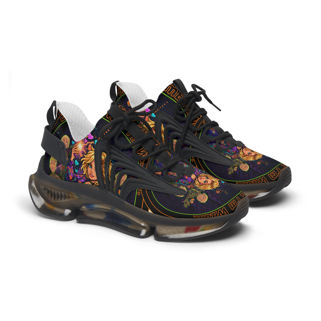 Mesh Sneakers — Floral Goddess Graphic Women's Athletic Shoes