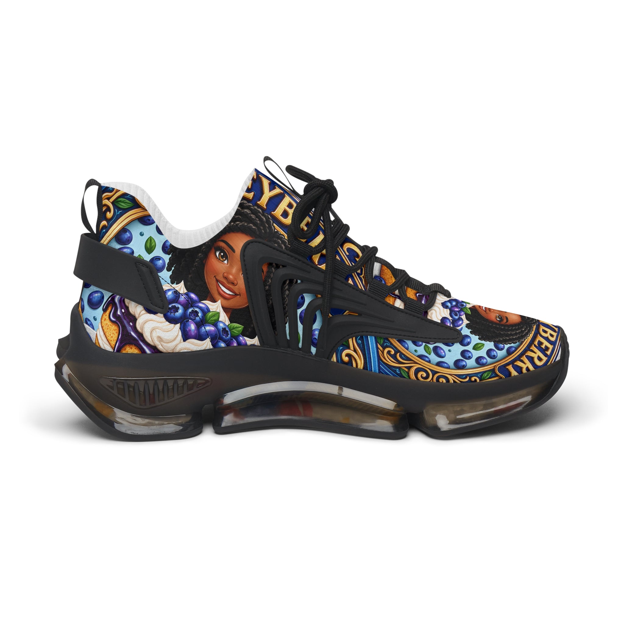 Women's Mesh Sneakers — Custom 'Honeyberry' Graphic Women's Athletic Shoes
