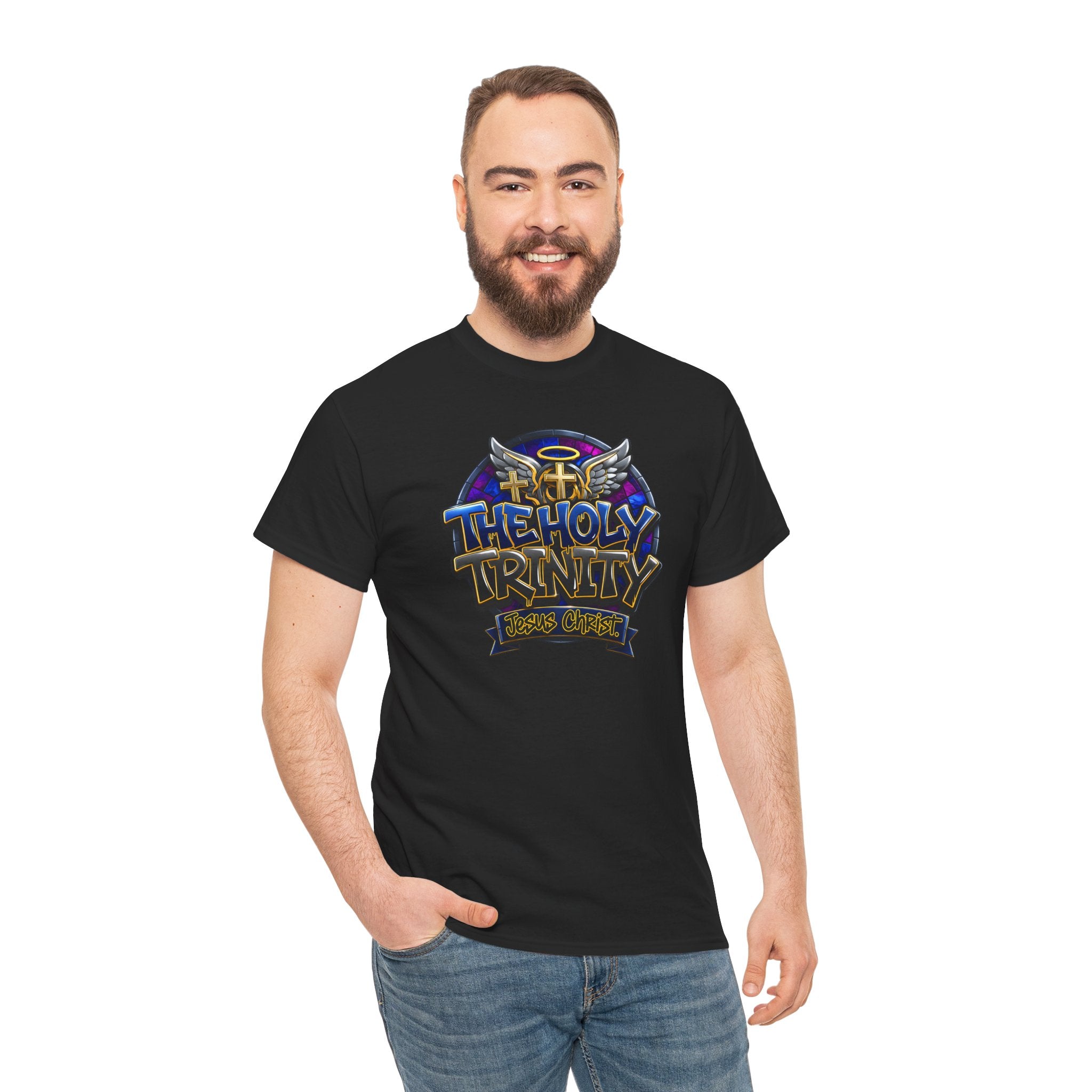 The Holy Trinity Tee — Christian Faith Graphic T-Shirt