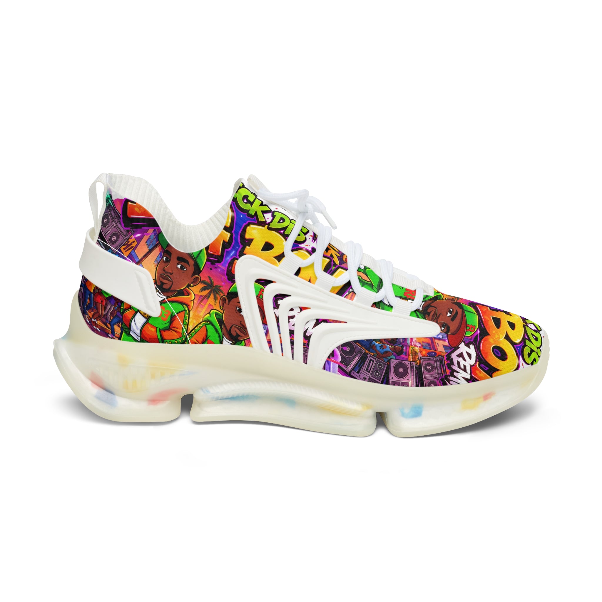 Mesh Sneakers — Colorful Graffiti Pop Art Design