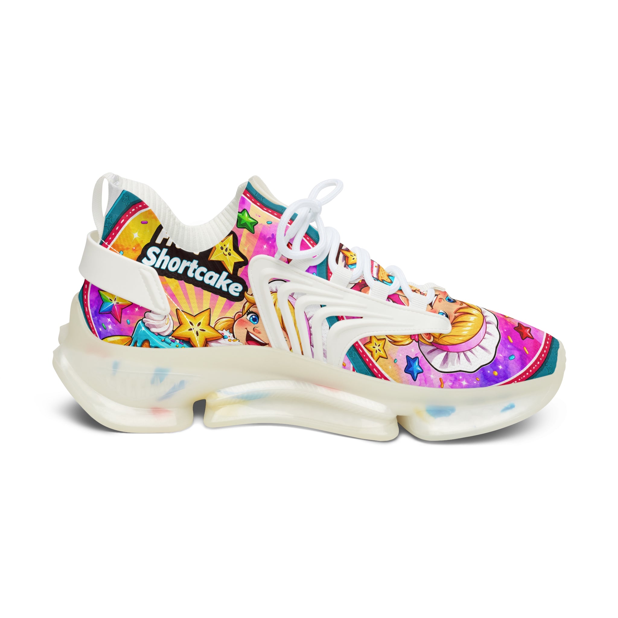 Mesh Sneakers — Colorful 'Star Fruit Shortcake' Anime Runner for Women