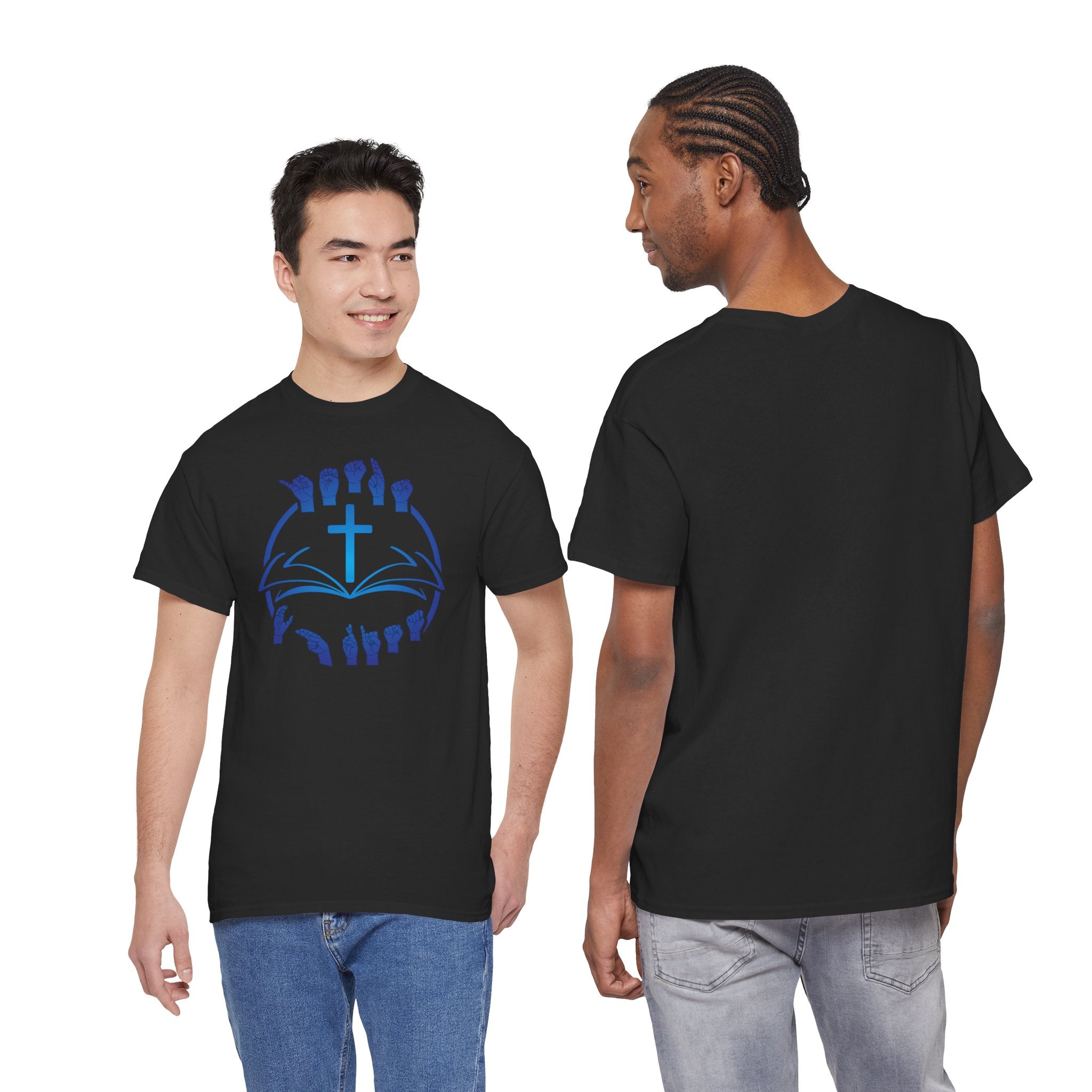 "Christian Bible Cross Sign Language "T-Shirt — Faith Prayer Hands Tee