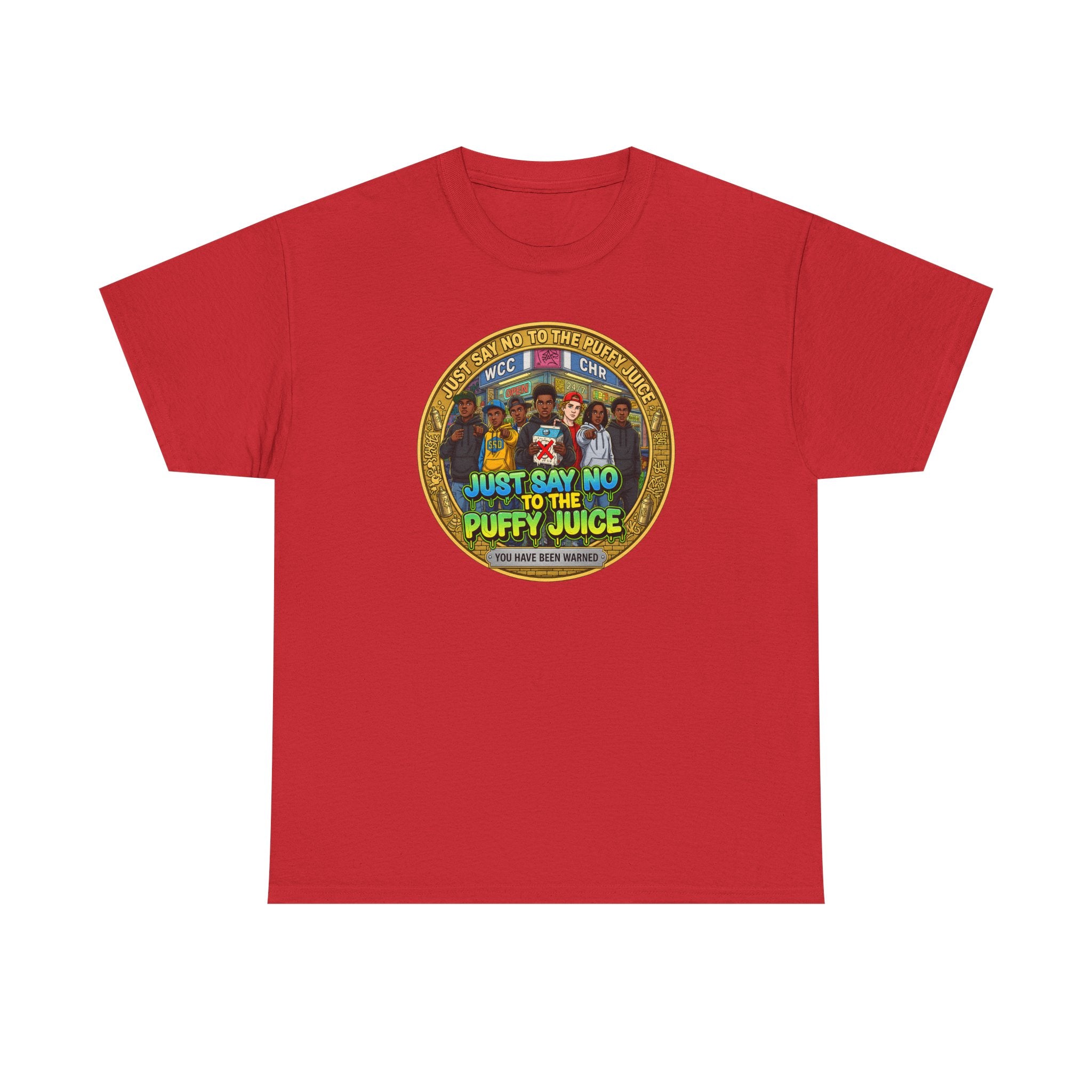 T-Shirt — "Just Say No to the Puffy Juice" Retro Anti-Vape Graphic Tee
