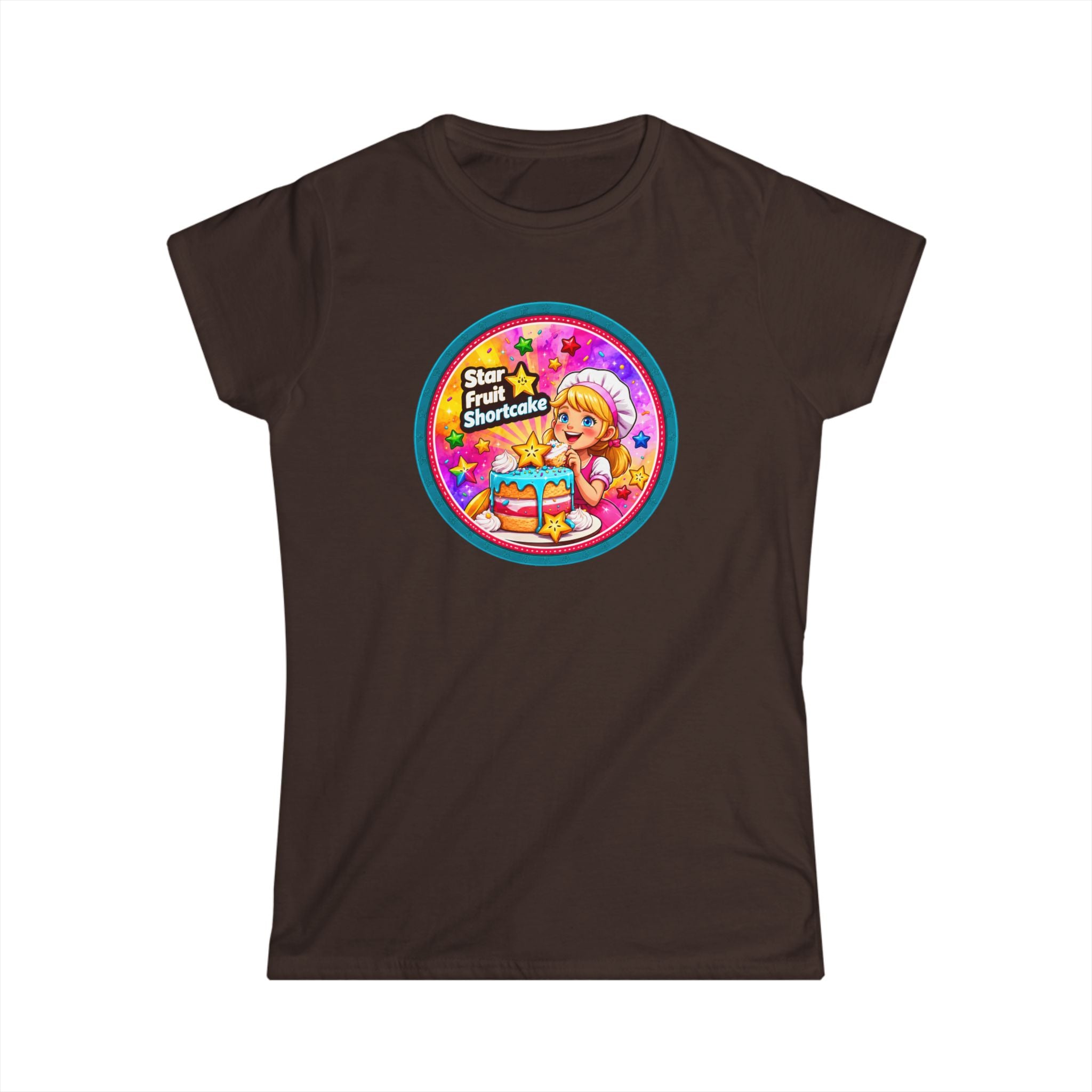 "Star Fruit Shortcake" Women's Tee — Cute Retro Dessert Graphic Shirt