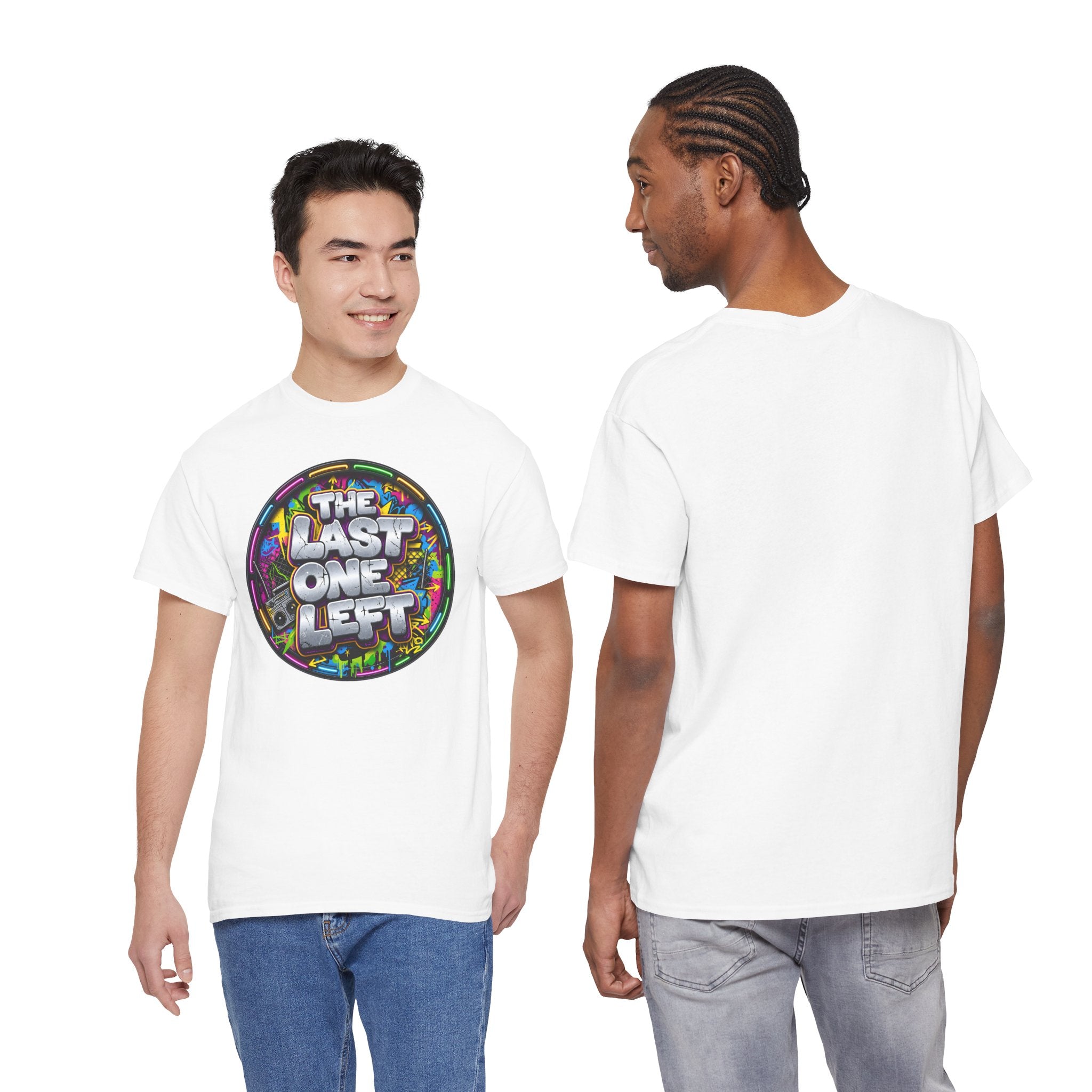 Graphic Tee - "The Last One Left" Colorful Retro Badge