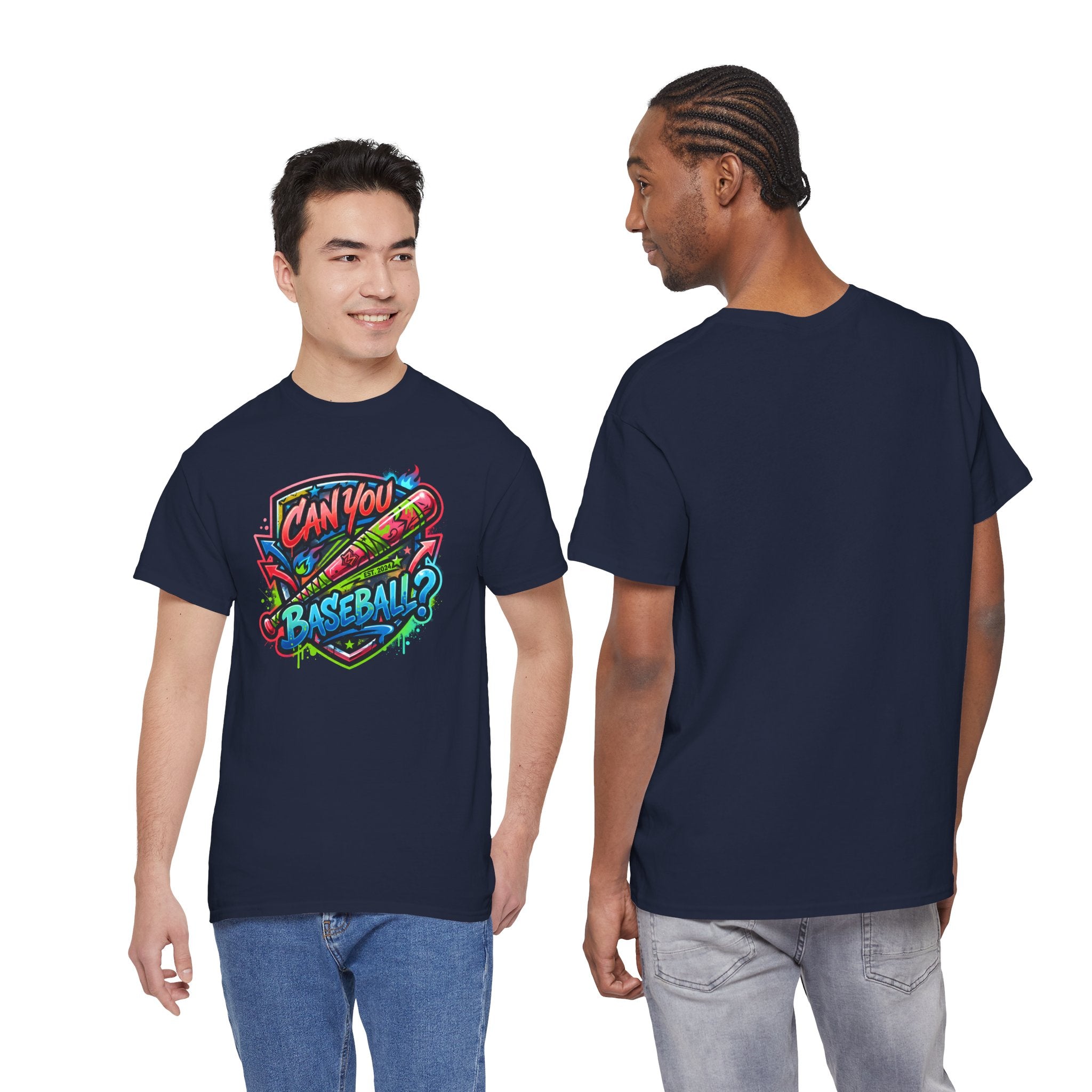 Can You Baseball? T-Shirt — Colorful Retro Baseball Graphic Tee