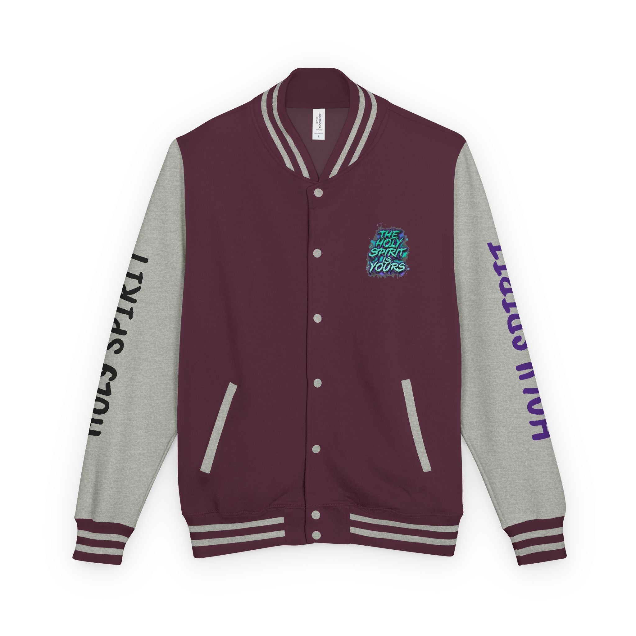 Letterman Jacket — "The Holy Spirit Is Yours" Graphic