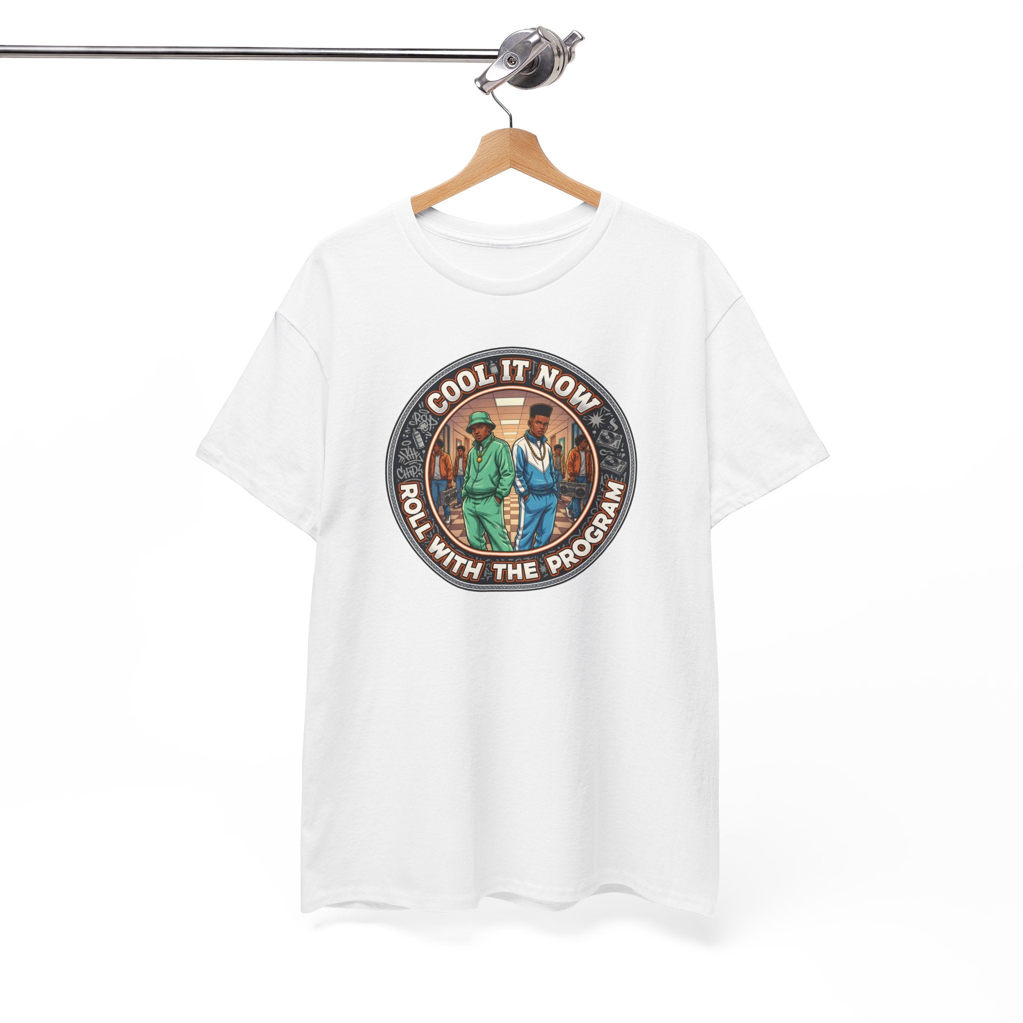 Cool It Now Tee — "Cool It Now Roll With The Program" Vintage Patch Graphic T-Shirt