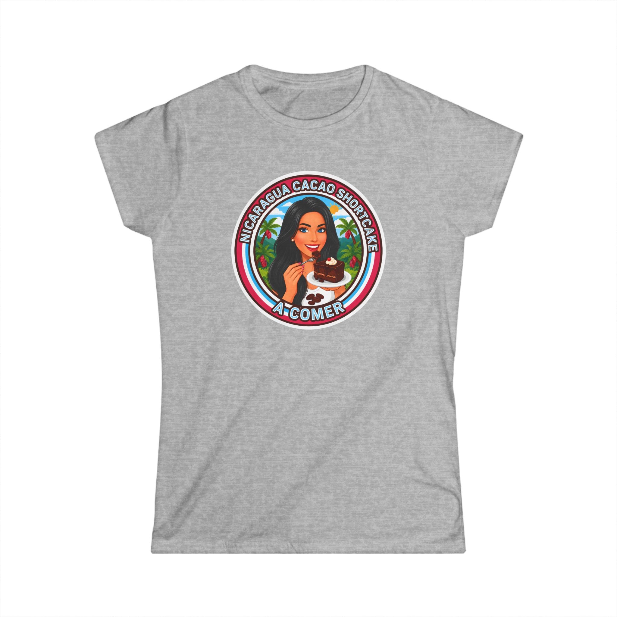 "Nicaragua Cacao Shortcake" Chocolate Lover Women's Tee — 'Nicaragua Cacao' Graphic Shirt