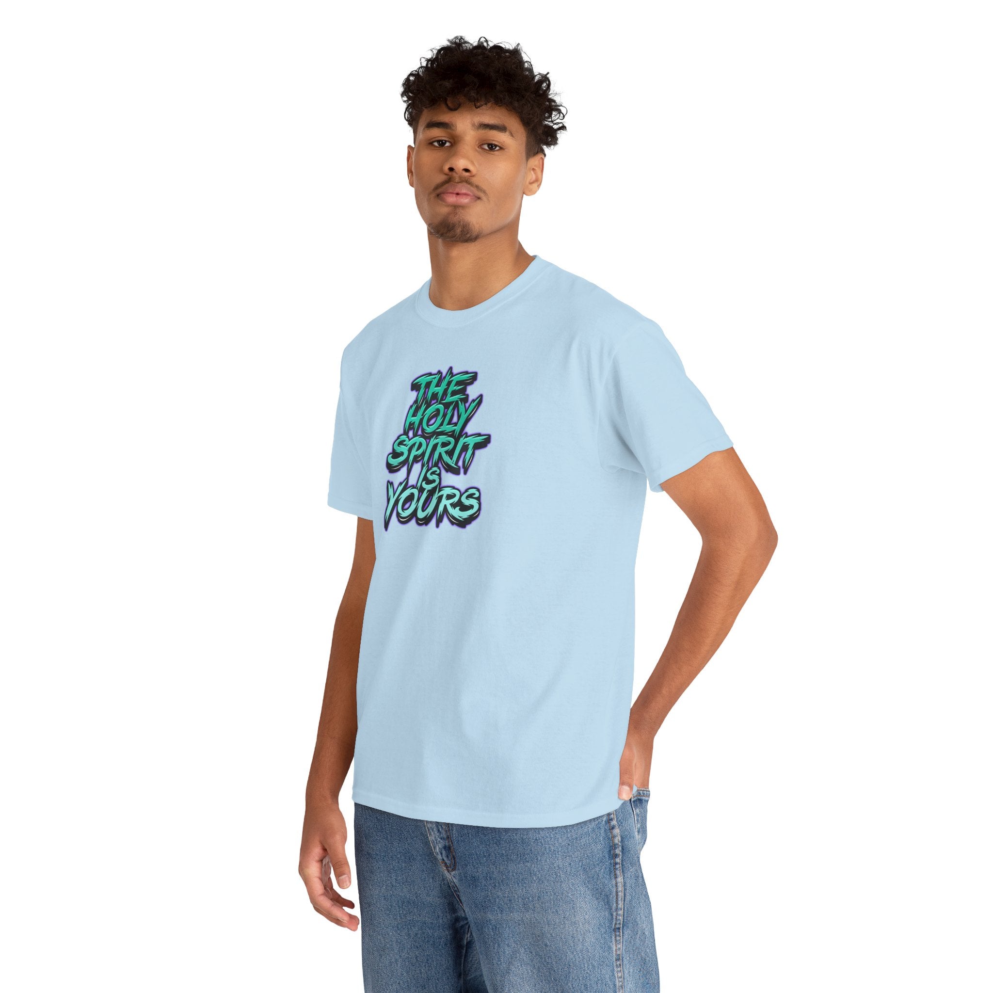 T-Shirt — "The Holy Spirit Yours" Retro Script Faith Tee
