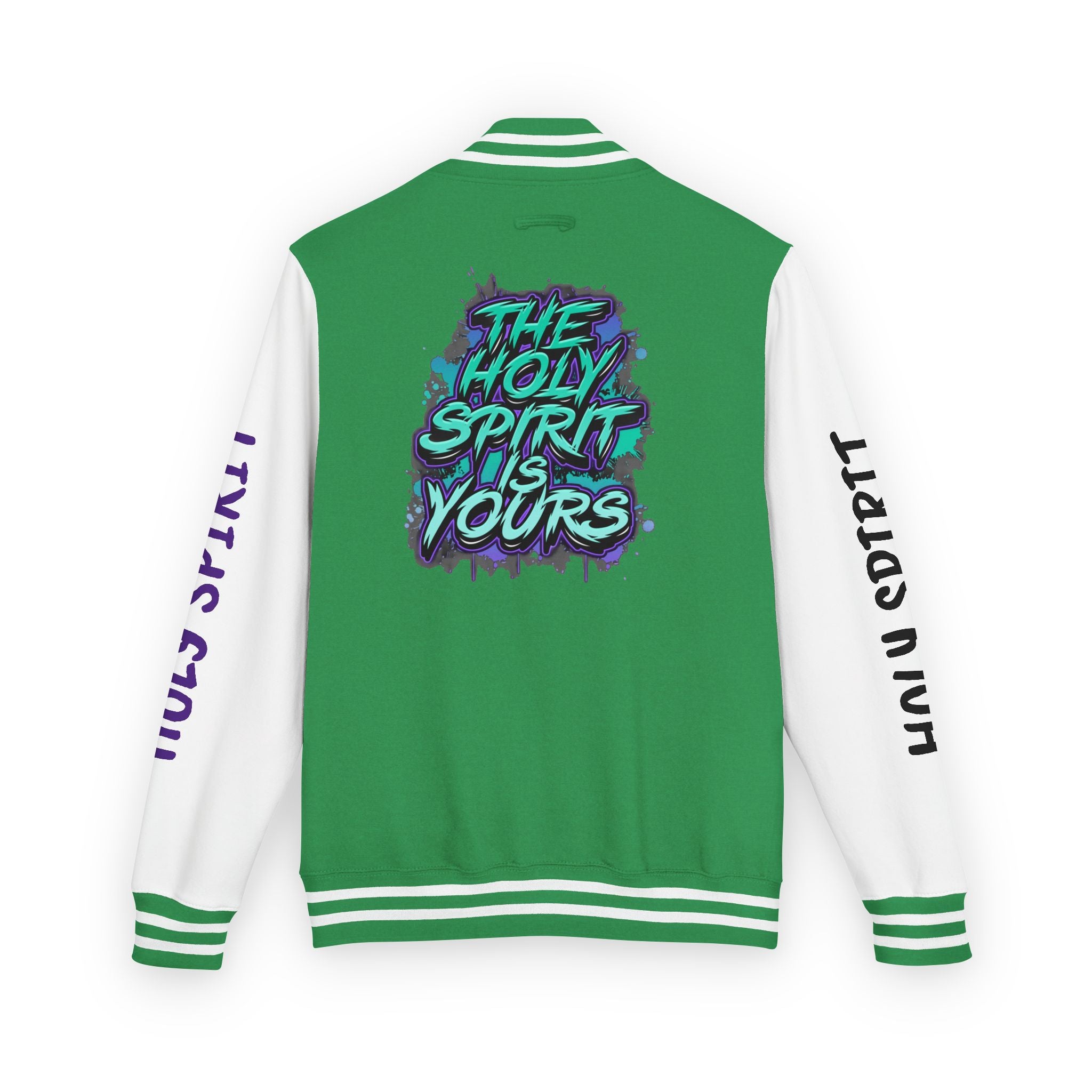 Letterman Jacket — "The Holy Spirit Is Yours" Graphic