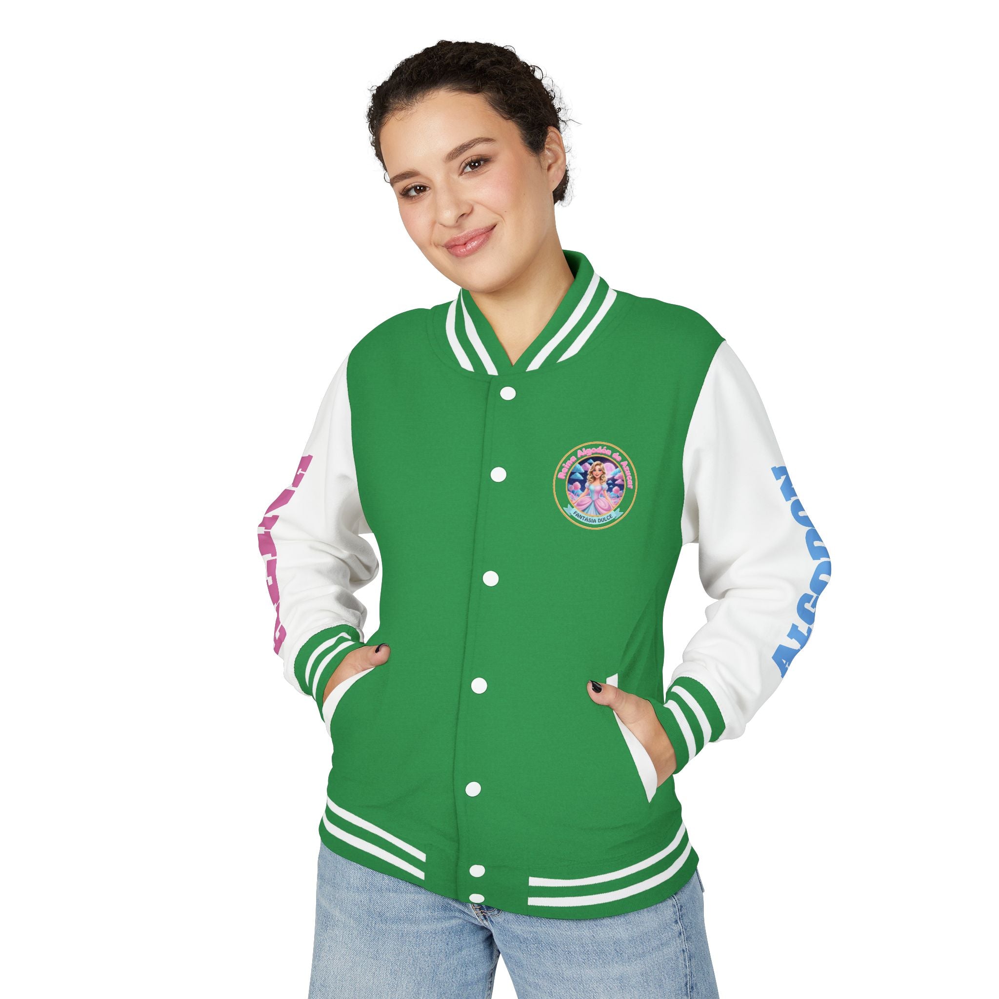 Letterman Jacket — Reina Algodón de Azucar-  Circle Logo