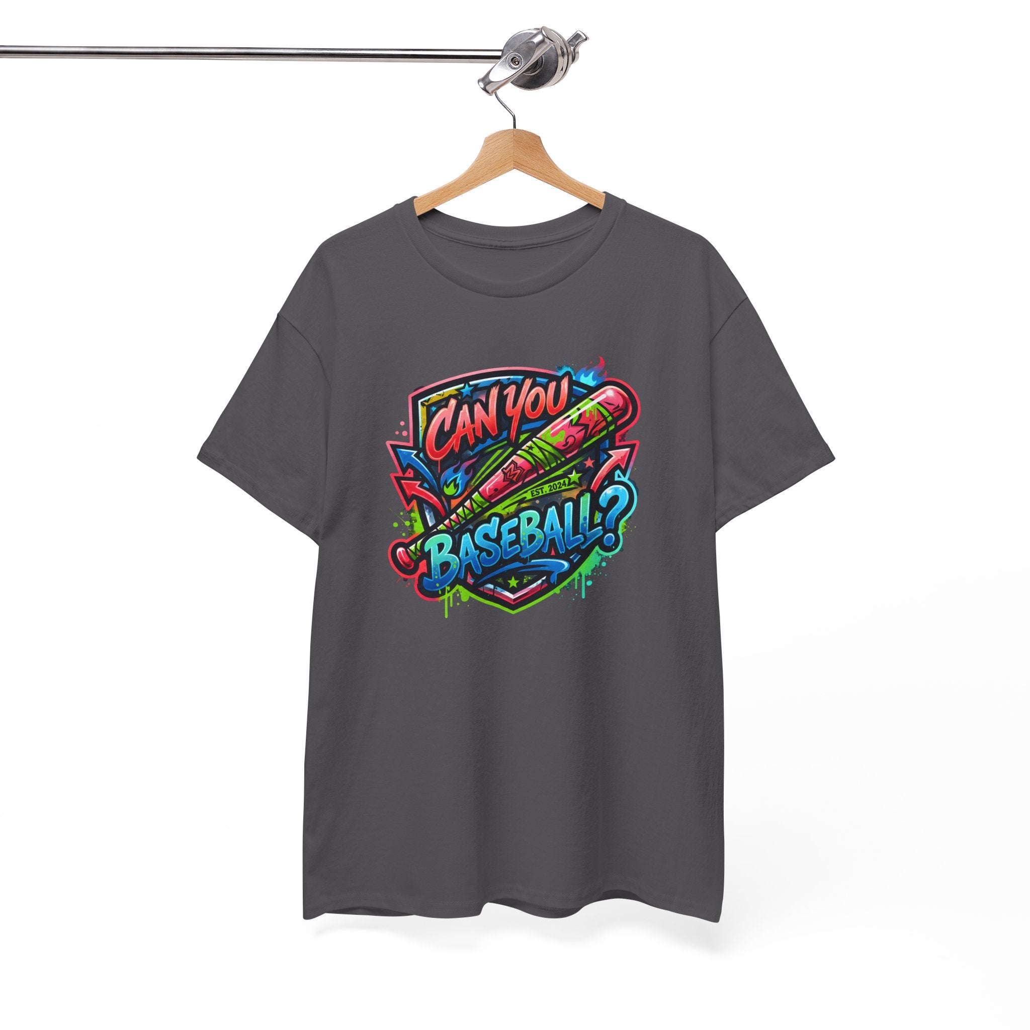 Can You Baseball? T-Shirt — Colorful Retro Baseball Graphic Tee