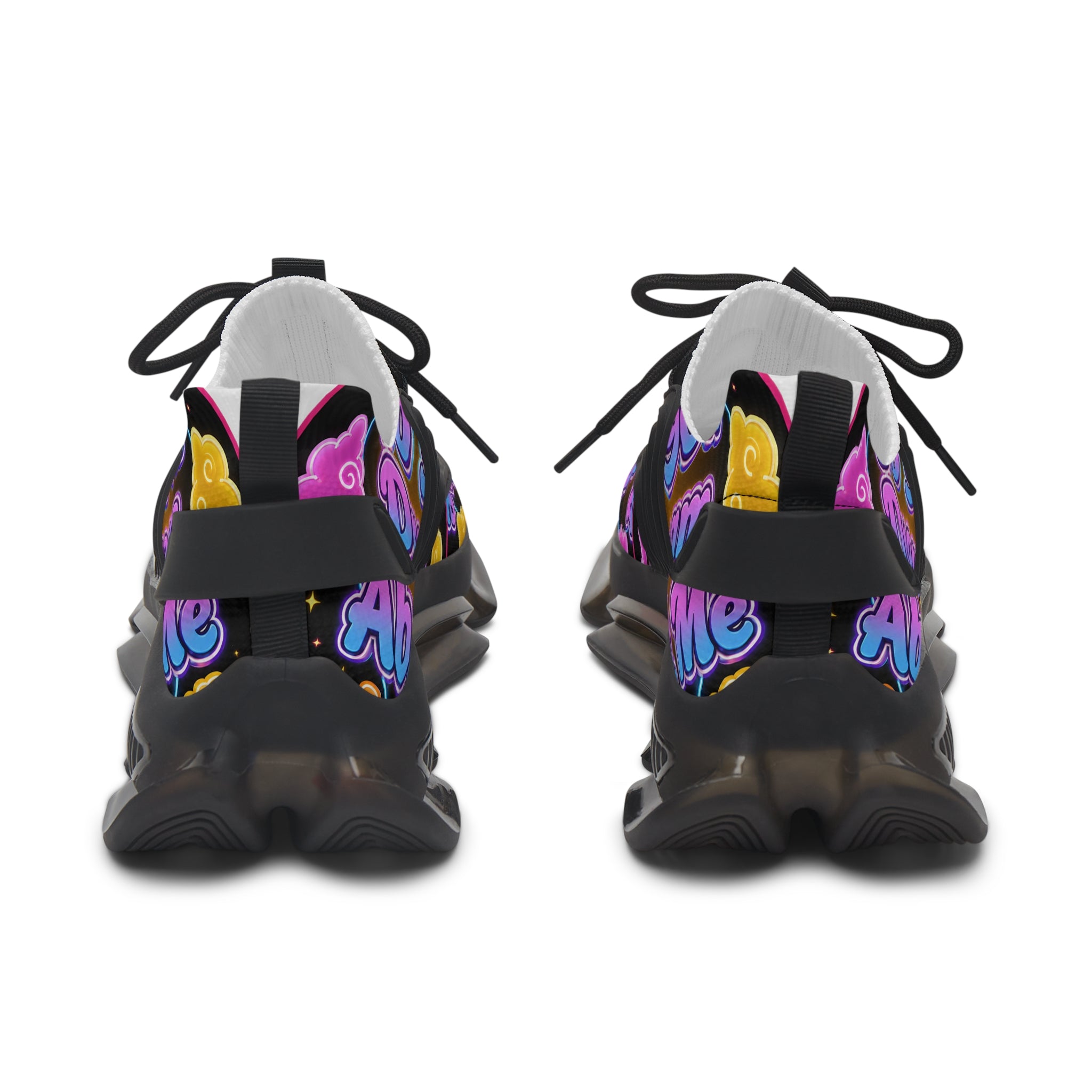 Mesh Sneakers — "Do You Dream Bout Me" Colorful Cloud Graphic