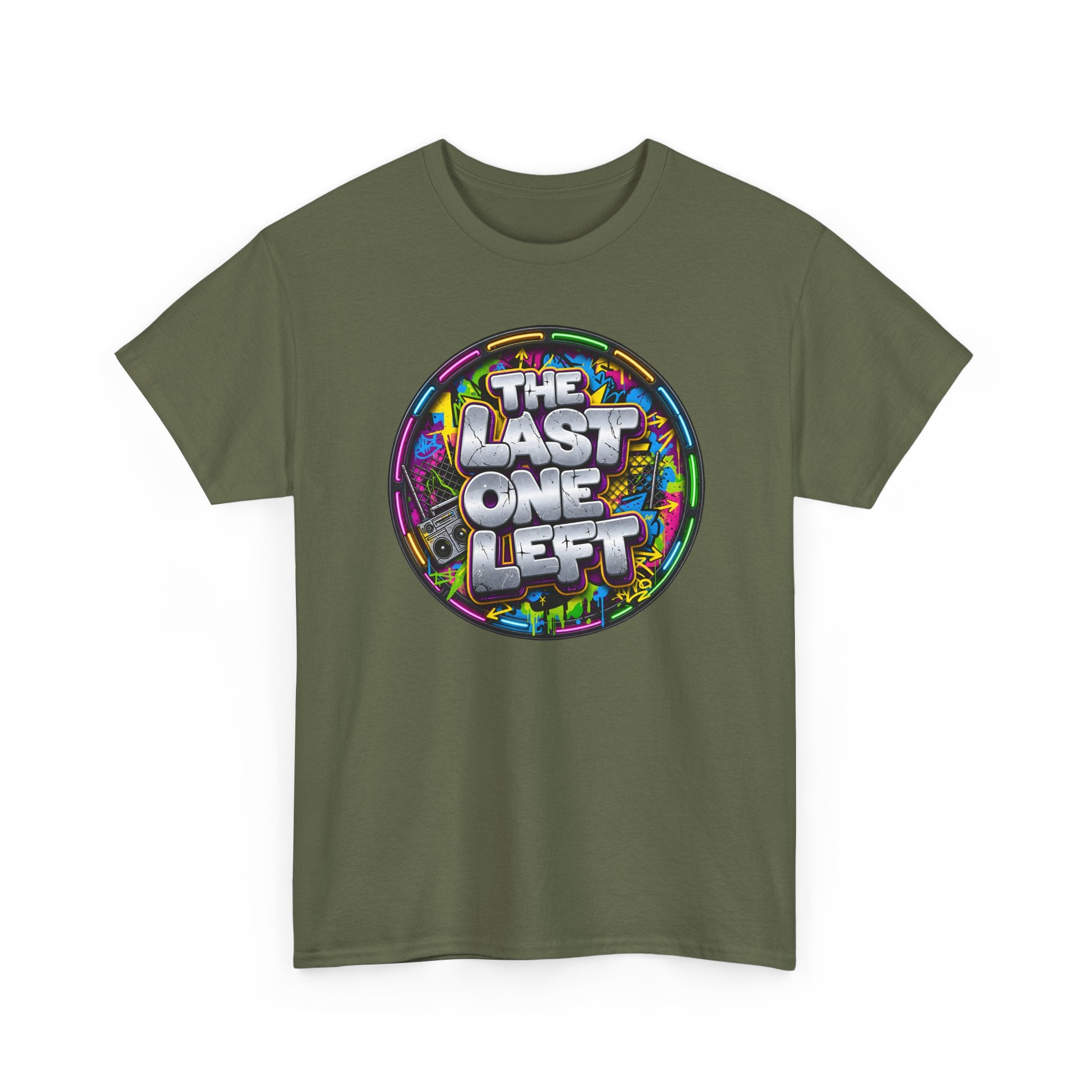 Graphic Tee - "The Last One Left" Colorful Retro Badge