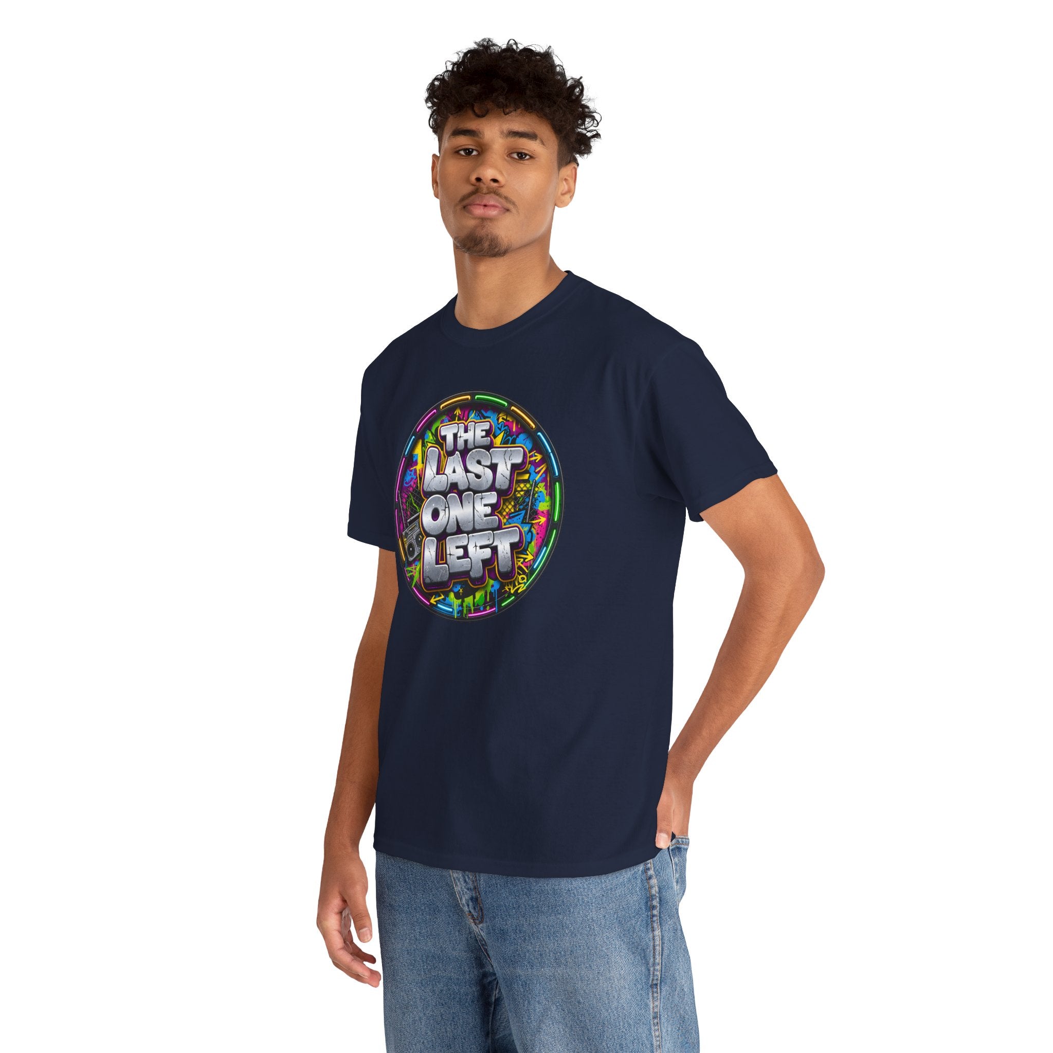 Graphic Tee - "The Last One Left" Colorful Retro Badge