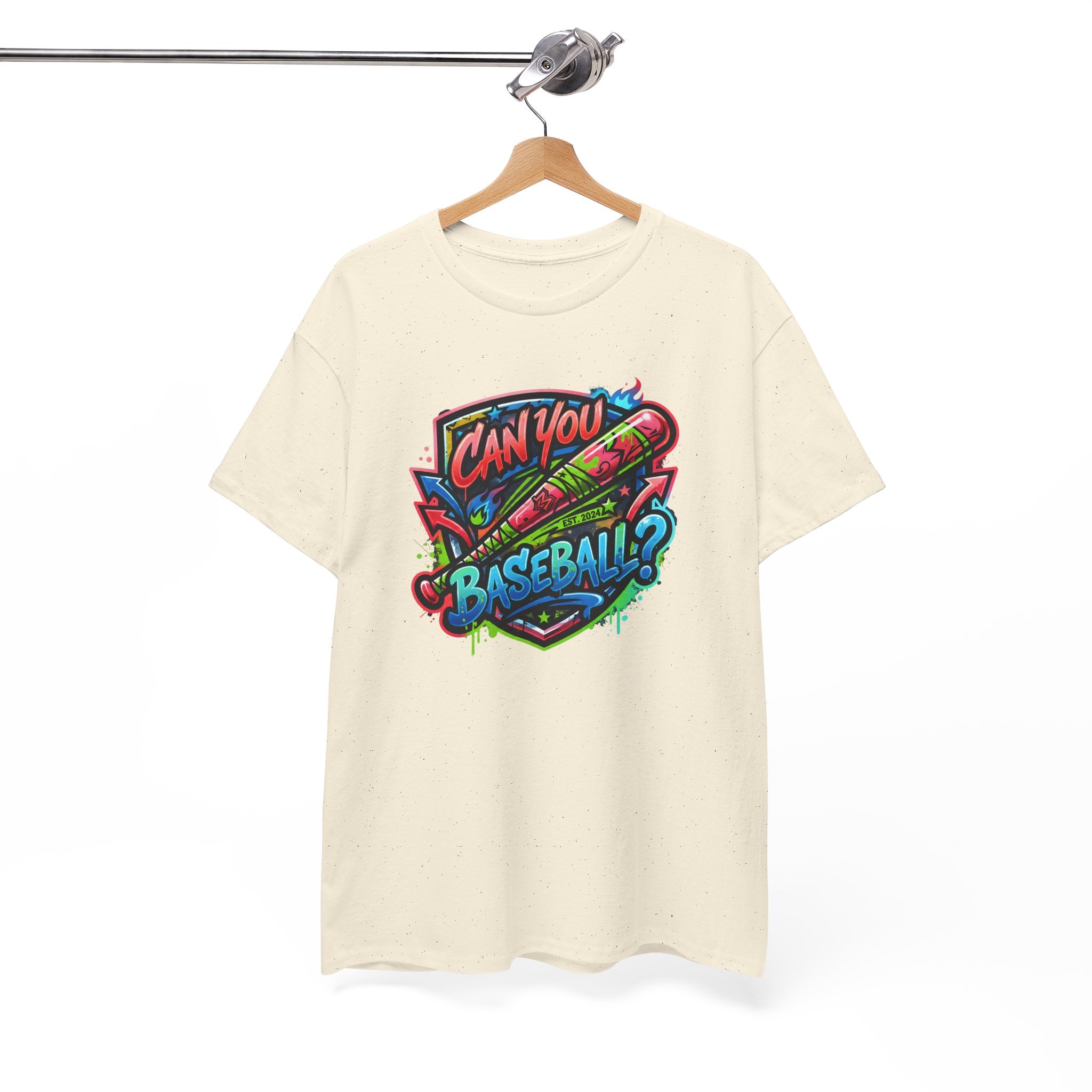 Can You Baseball? T-Shirt — Colorful Retro Baseball Graphic Tee