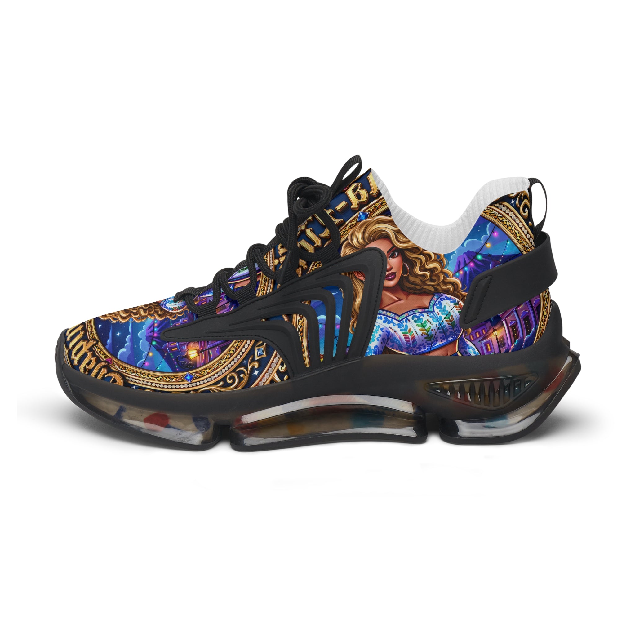 Mesh Sneakers —"Chapina-Licious "Latina Icon Art Print Lightweight Athletic Shoes
