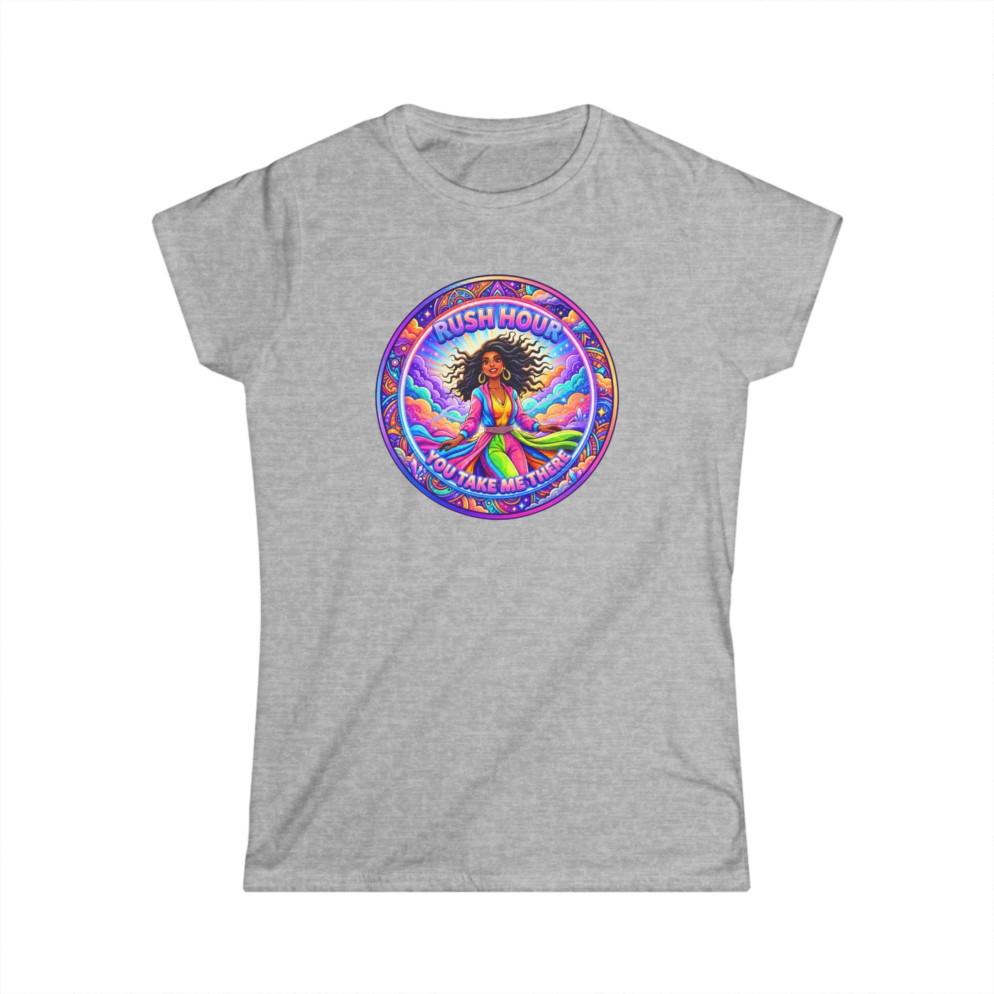 Women's Tee — 'Rush Hour' Retro Graphic Shirt