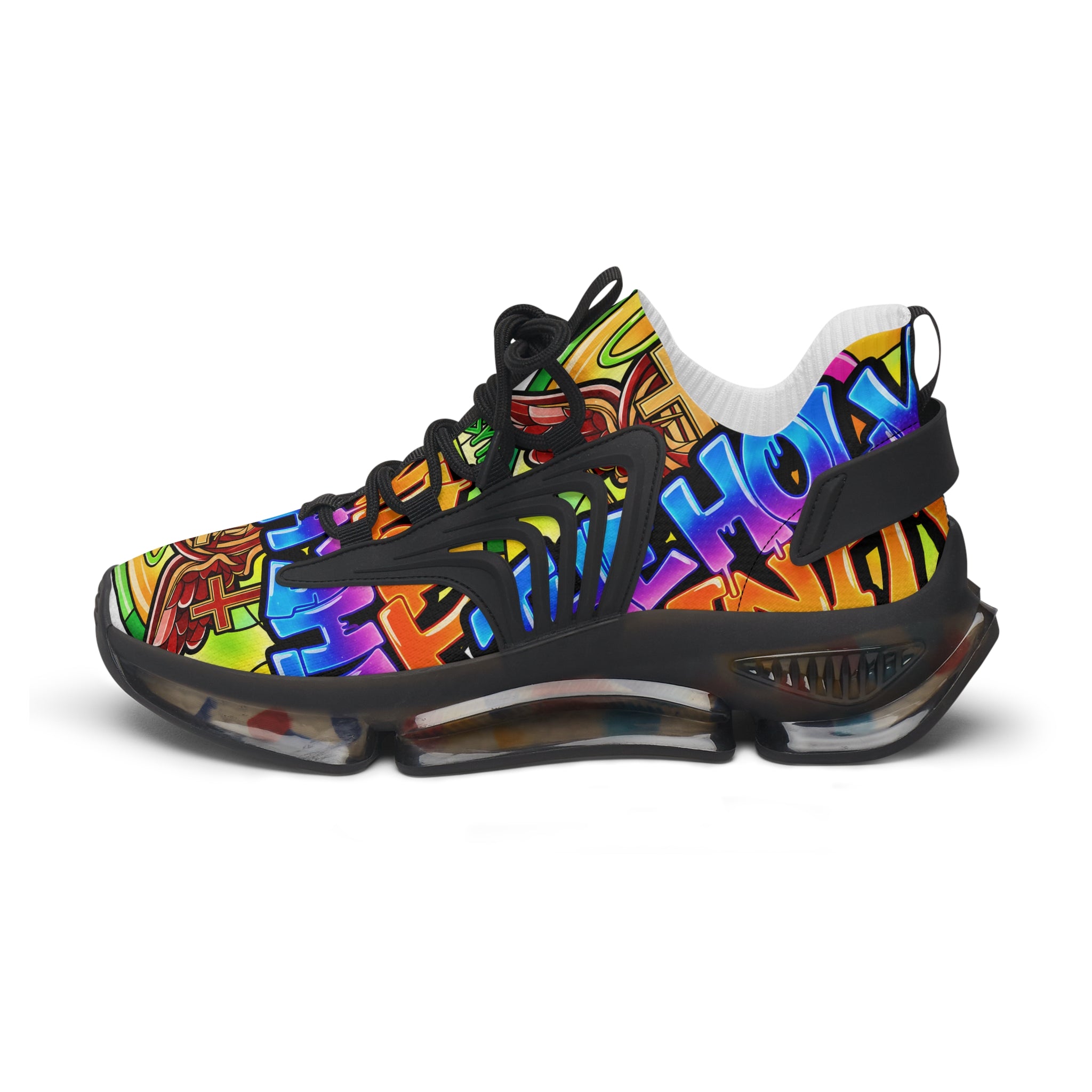 MEN'S Mesh Sneakers —" Holy Trinity " Colorful Graffiti Athletic Shoes