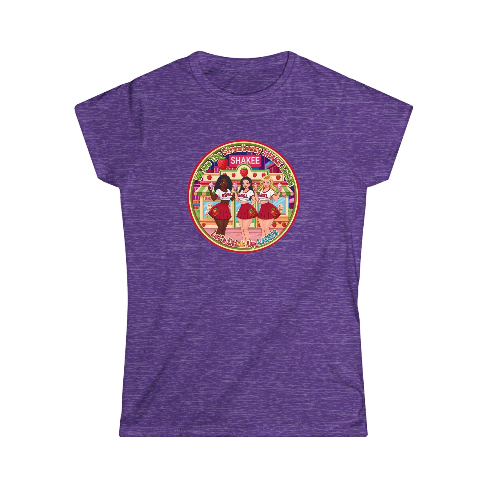 Retro Girl Group Tee — "We Are The Strawberry Shake Ladies" Vintage K-Pop Style Graphic Shirt