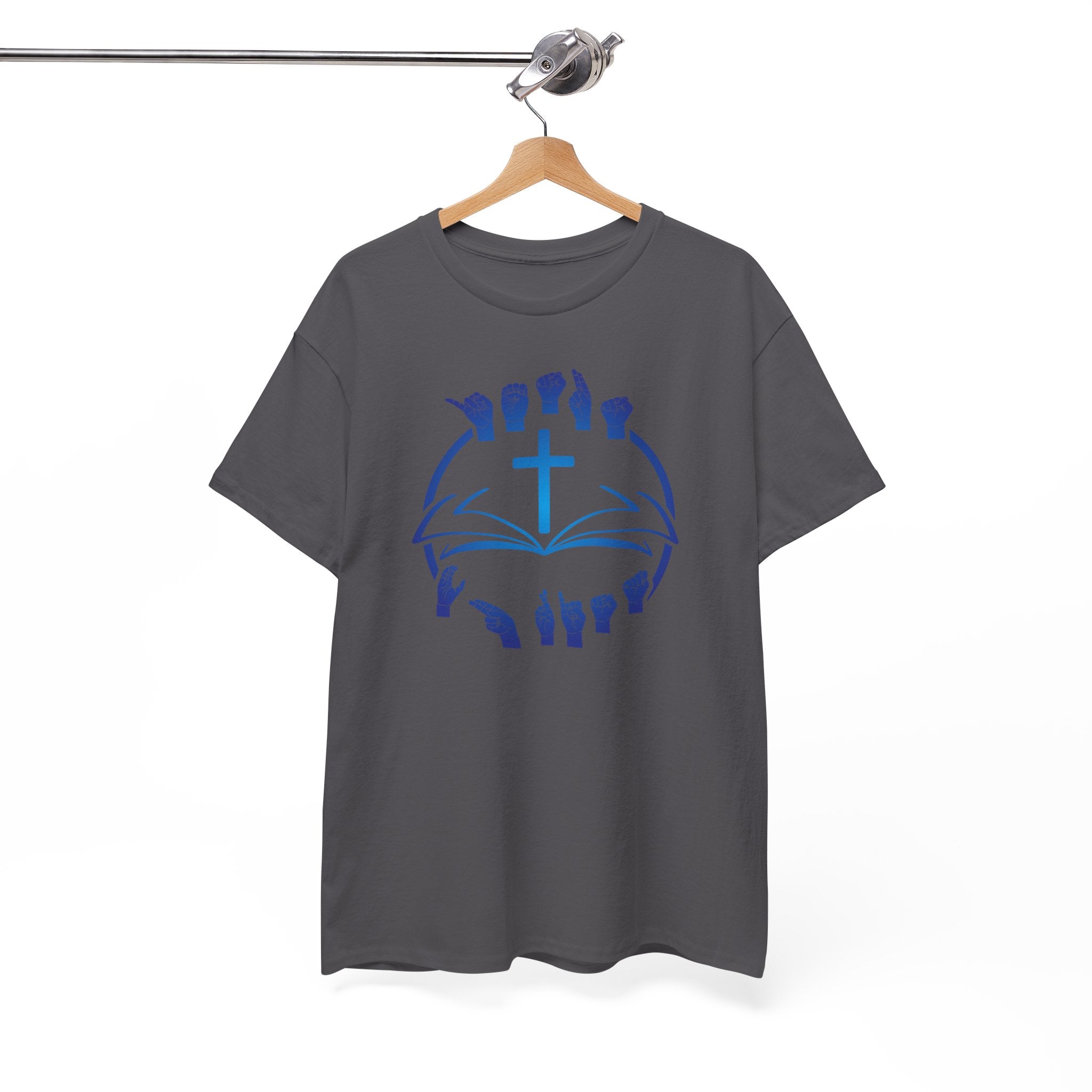 "Christian Bible Cross Sign Language "T-Shirt — Faith Prayer Hands Tee