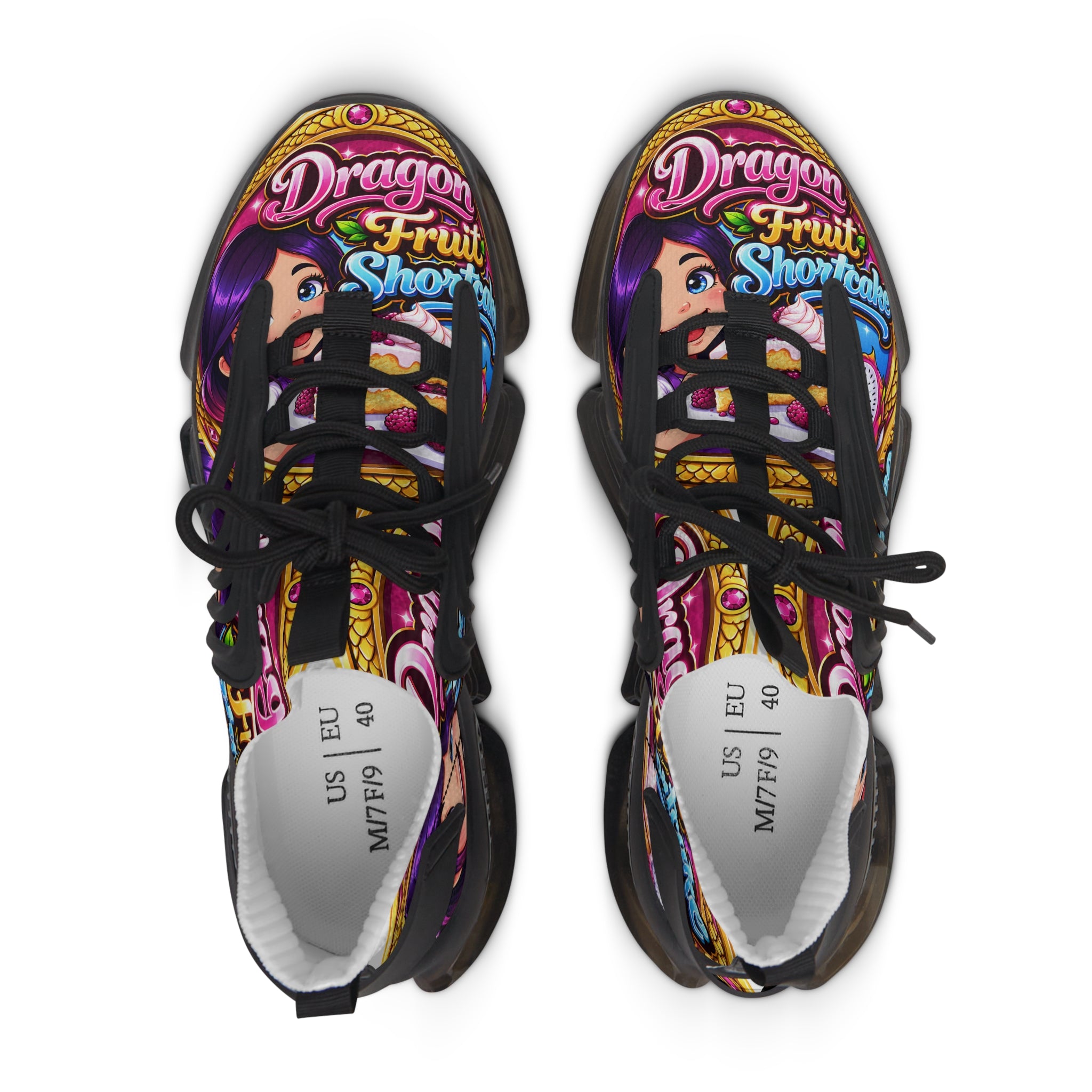 "Dragon Fruit Shortcake "Sneakers — Colorful Women's Mesh Athletic Shoes