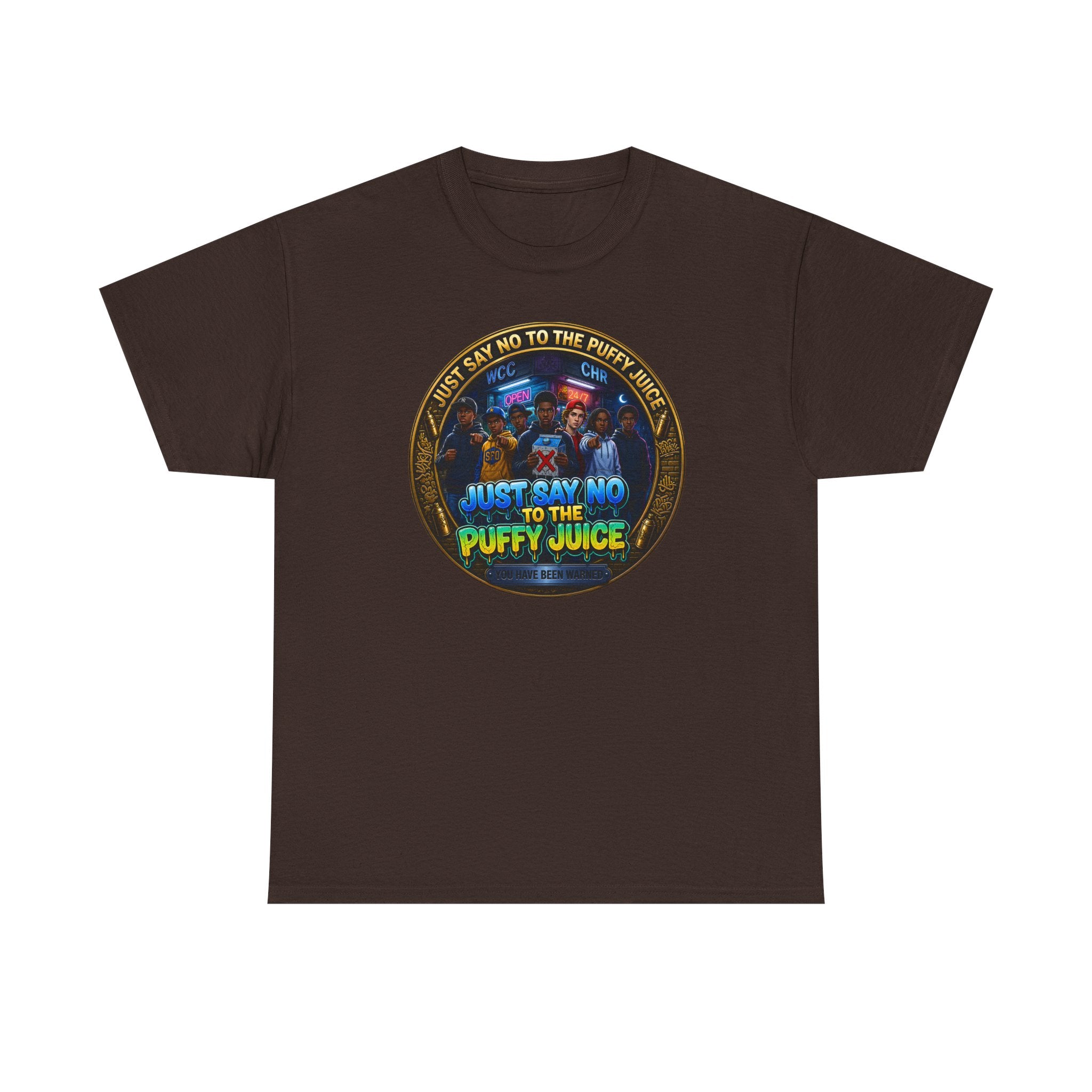 "Just Say No to the Puffy Juice "Tee – Anti-Party Vintage Graphic T-Shirt
